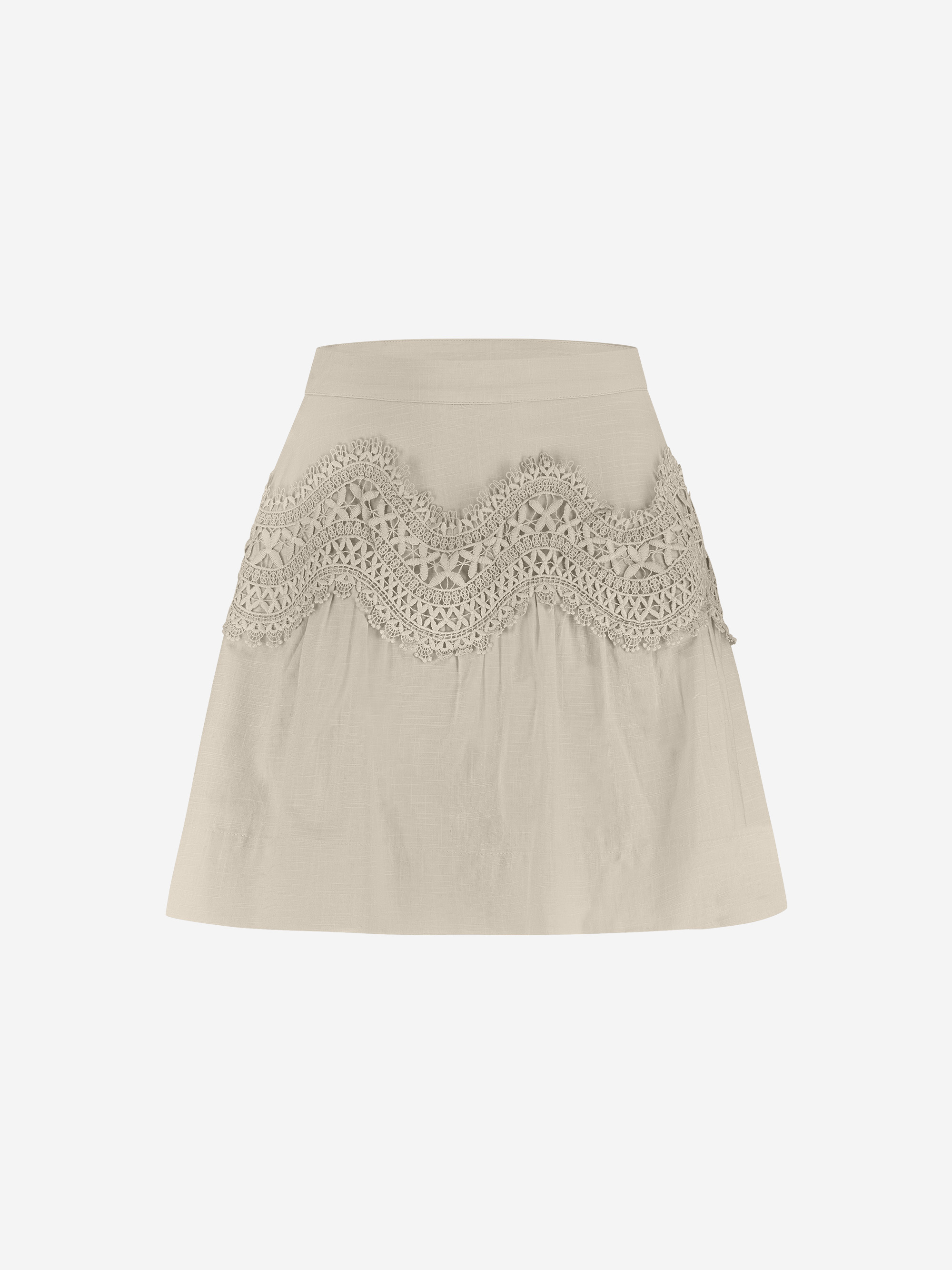 A-lijn rok met broderie anglaise