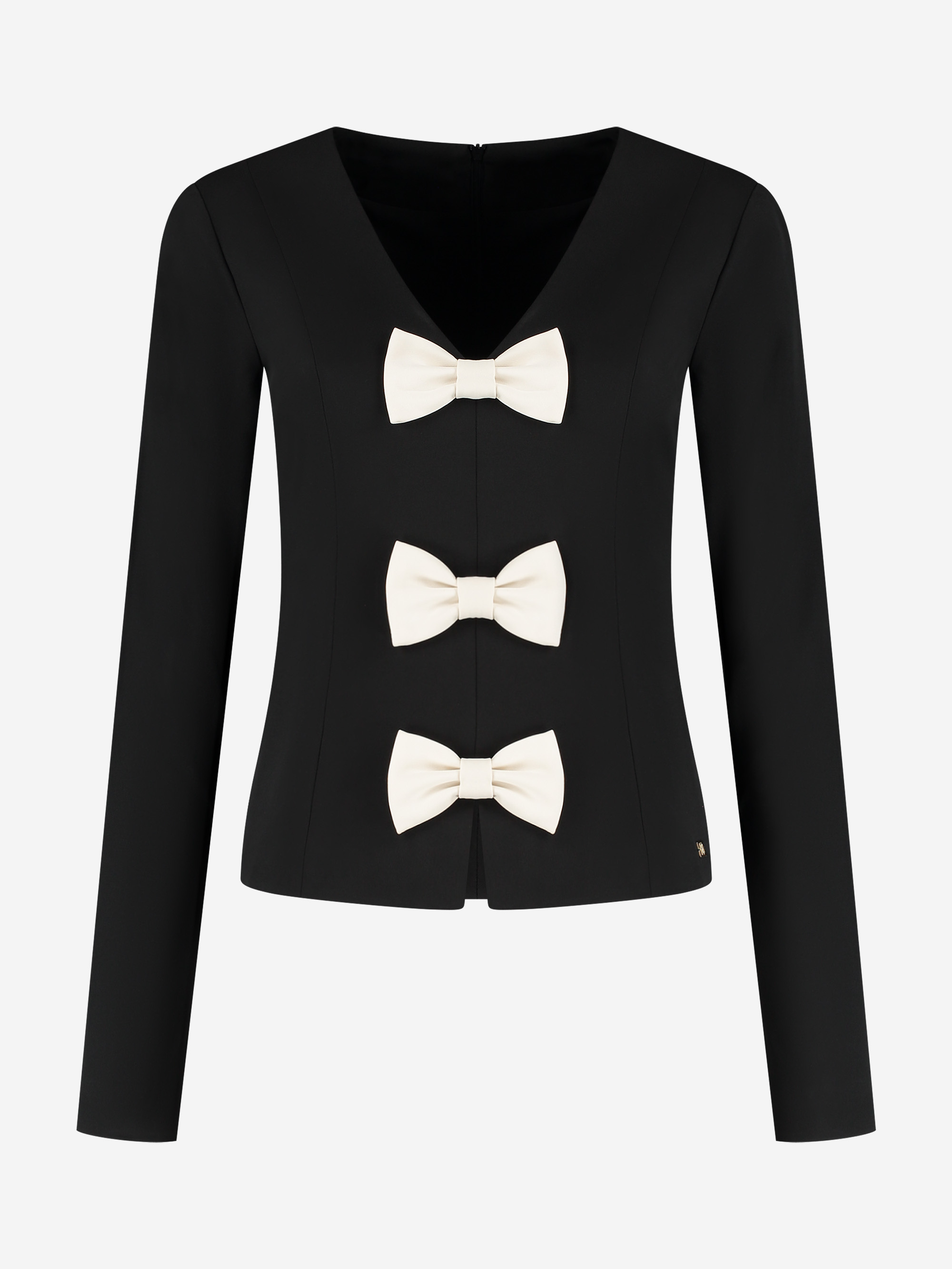 Fitted top with bows
