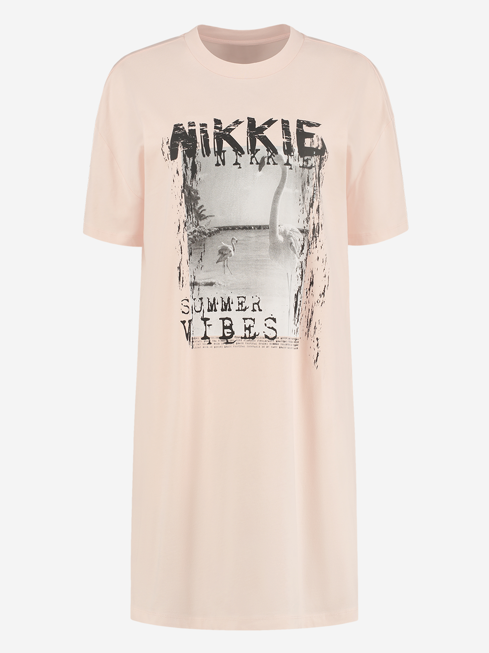 Flamingo Oversized Tee Dress