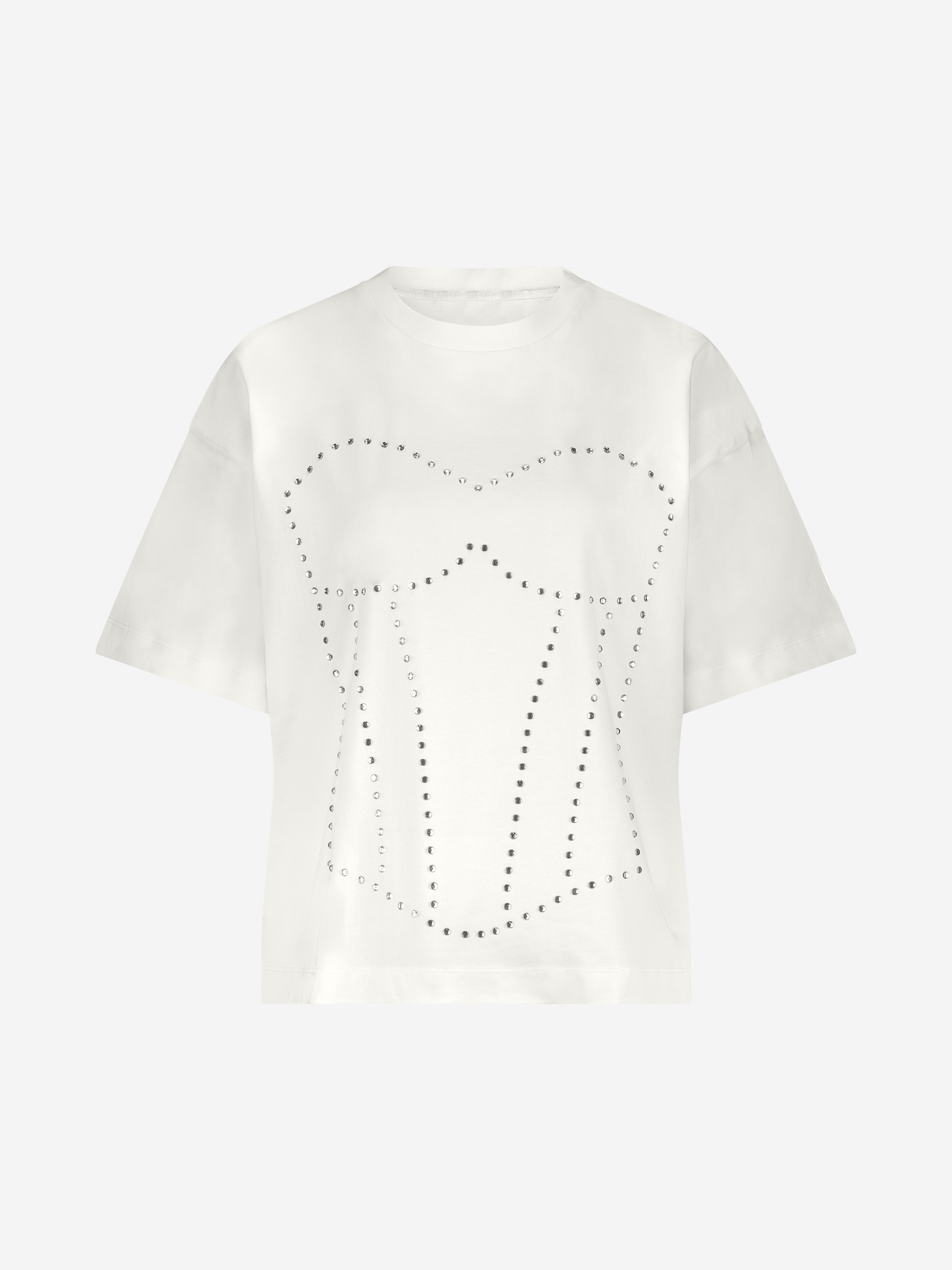 Oversized T-shirt with rhinestones