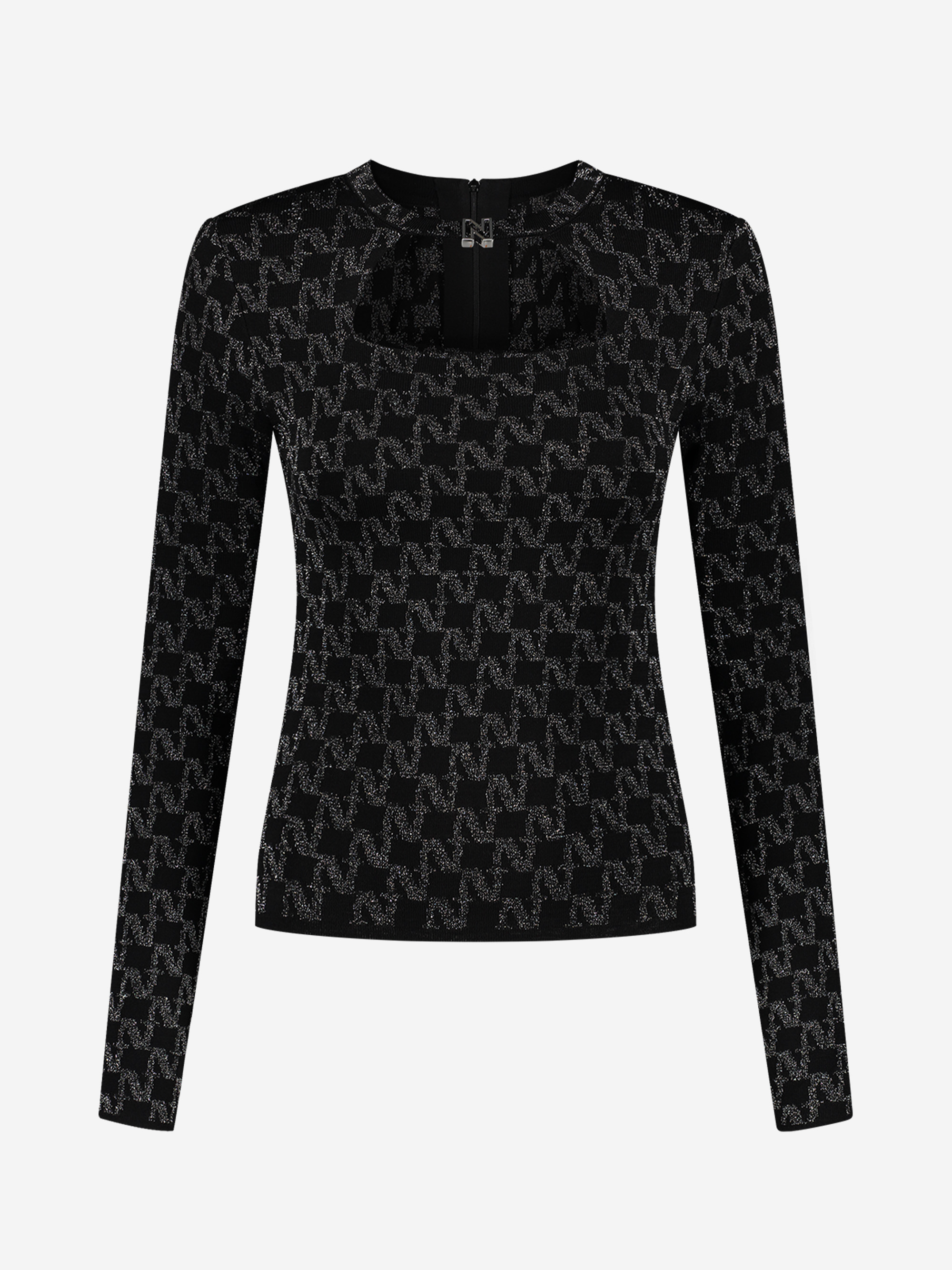 Lurex Monogram top with N slide