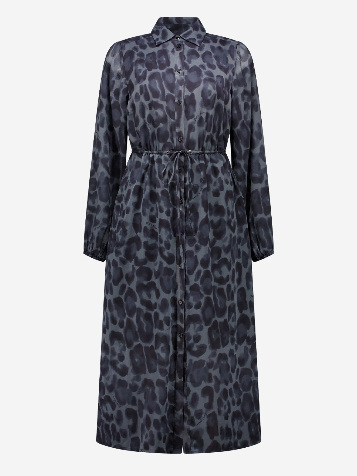 Long dress with leopard print 