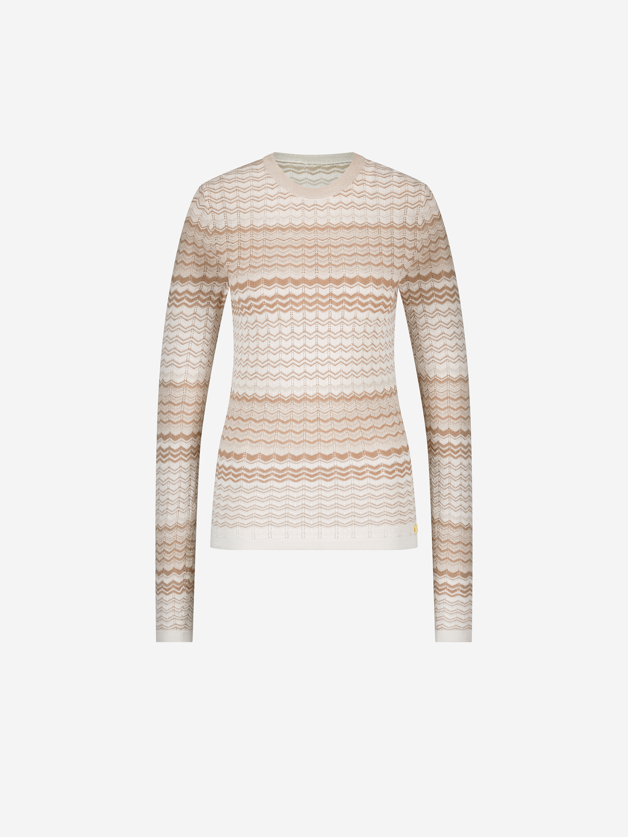 Ajour knitted top with wavy pattern