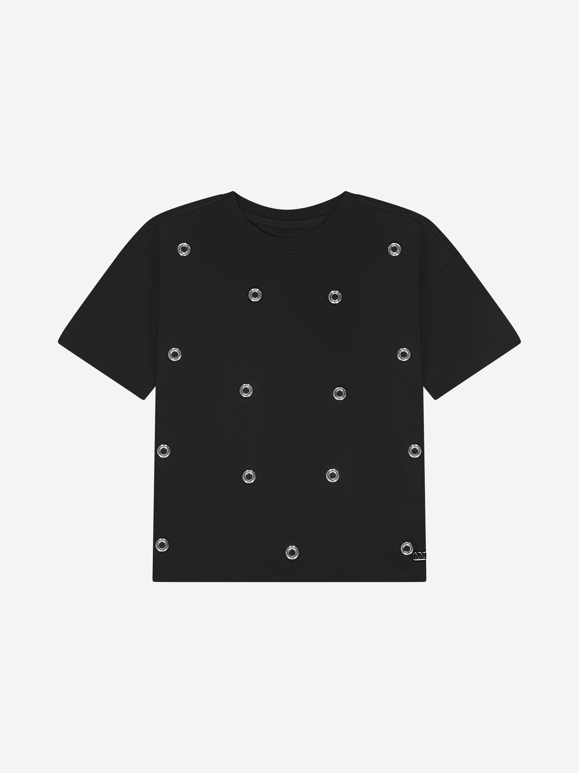 T-shirt with decorative rings