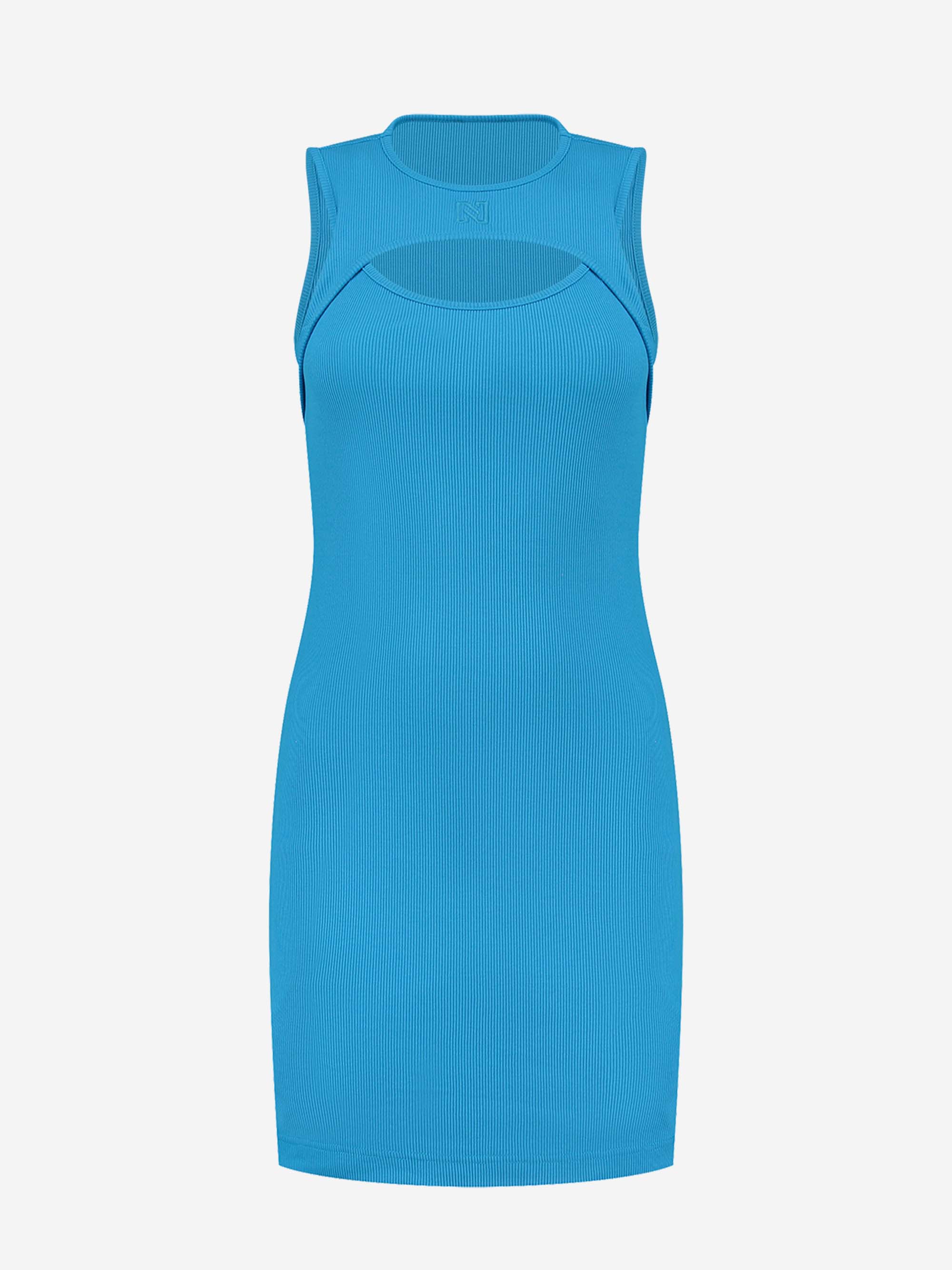 Fitted dress with cut out