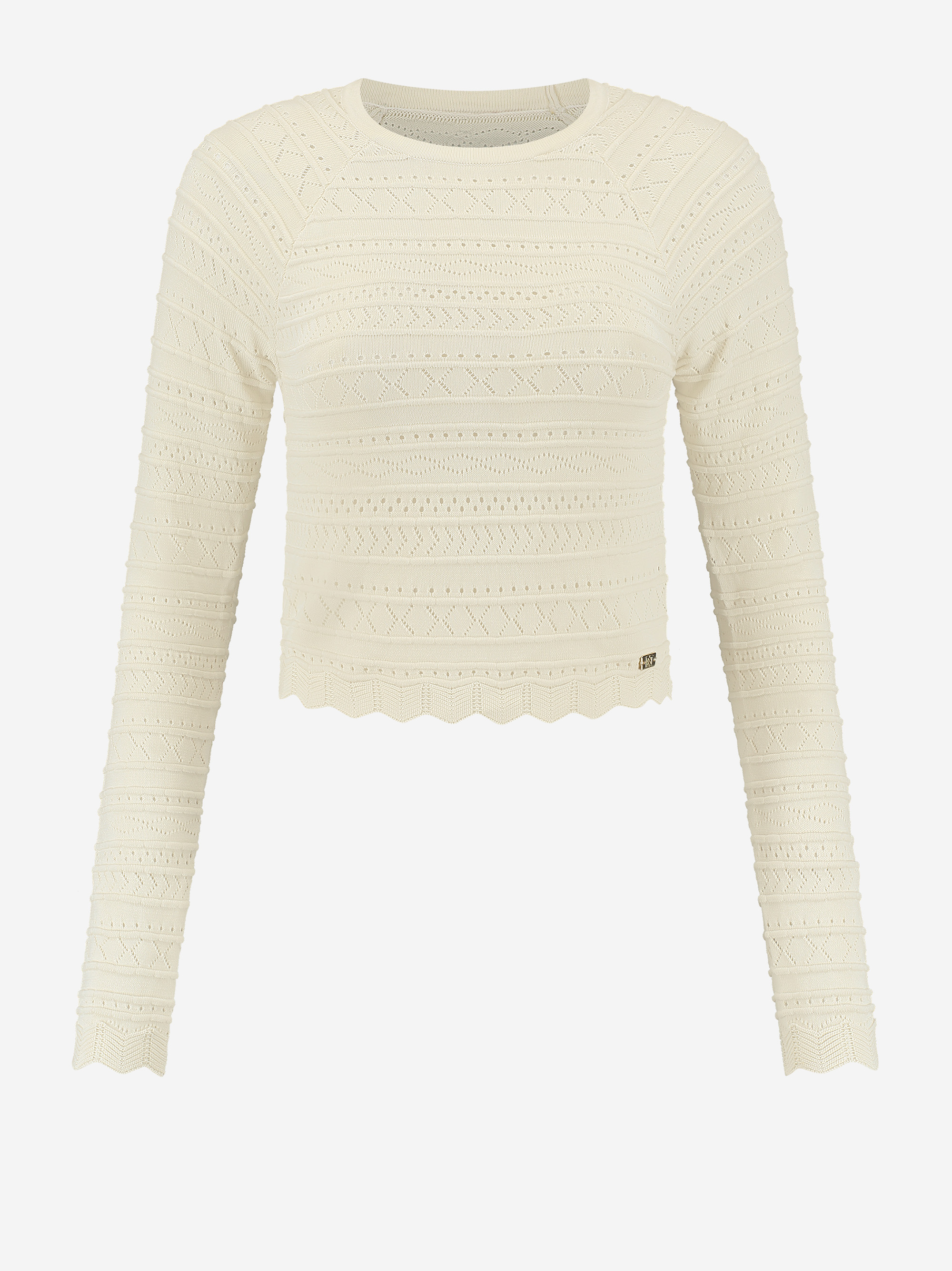 Cropped Ajour knit top