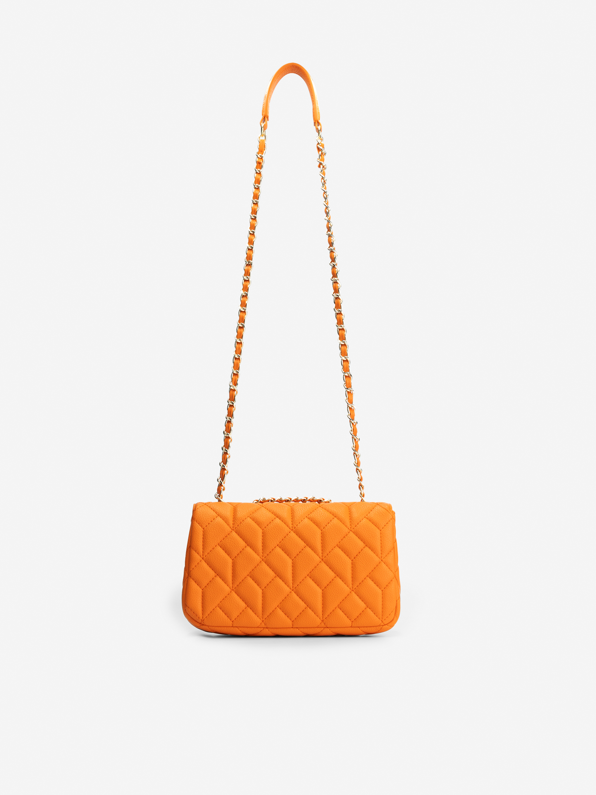 Quilted shoulderbag with chain