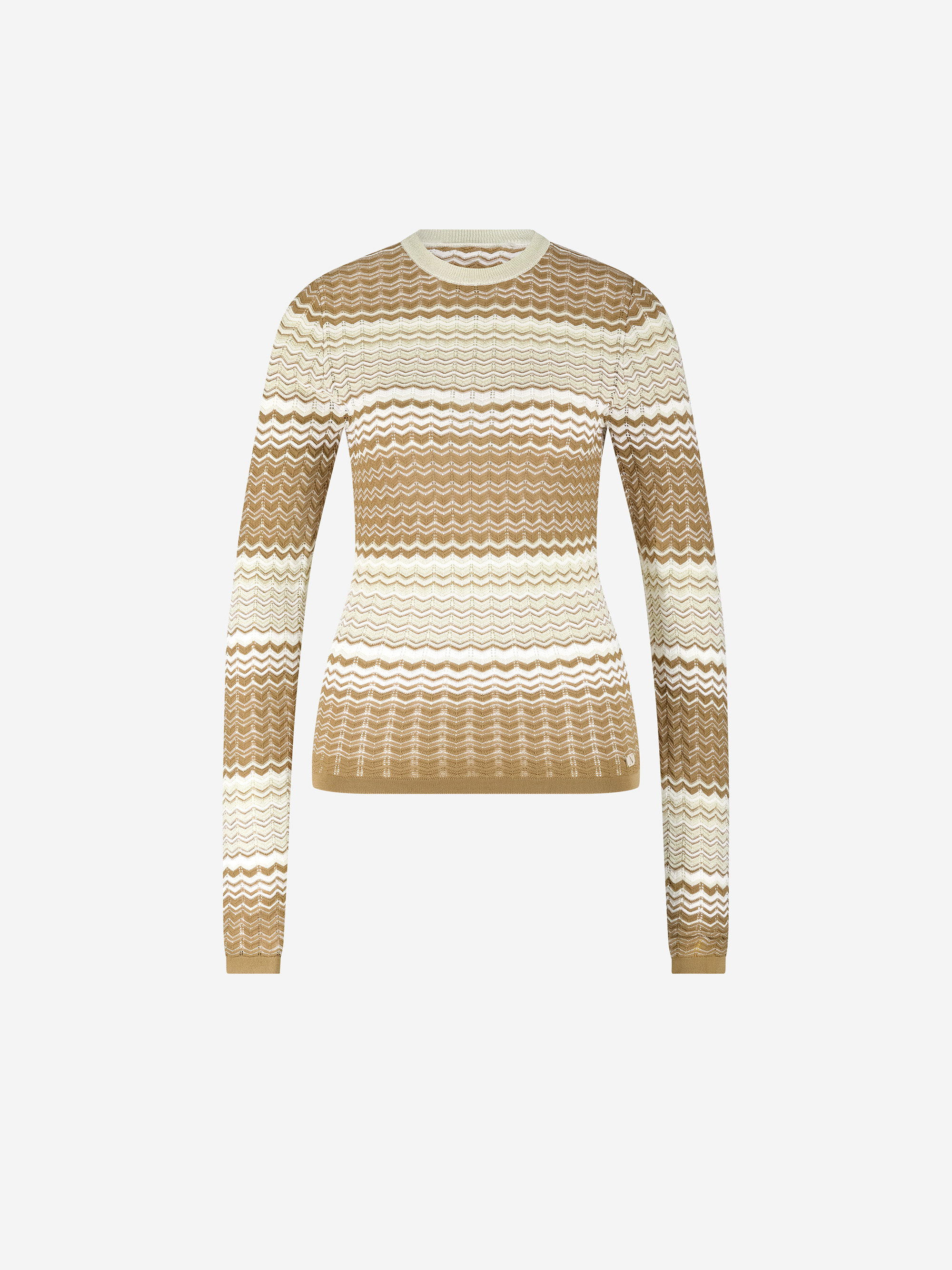 Ajour knitted top with wavy pattern
