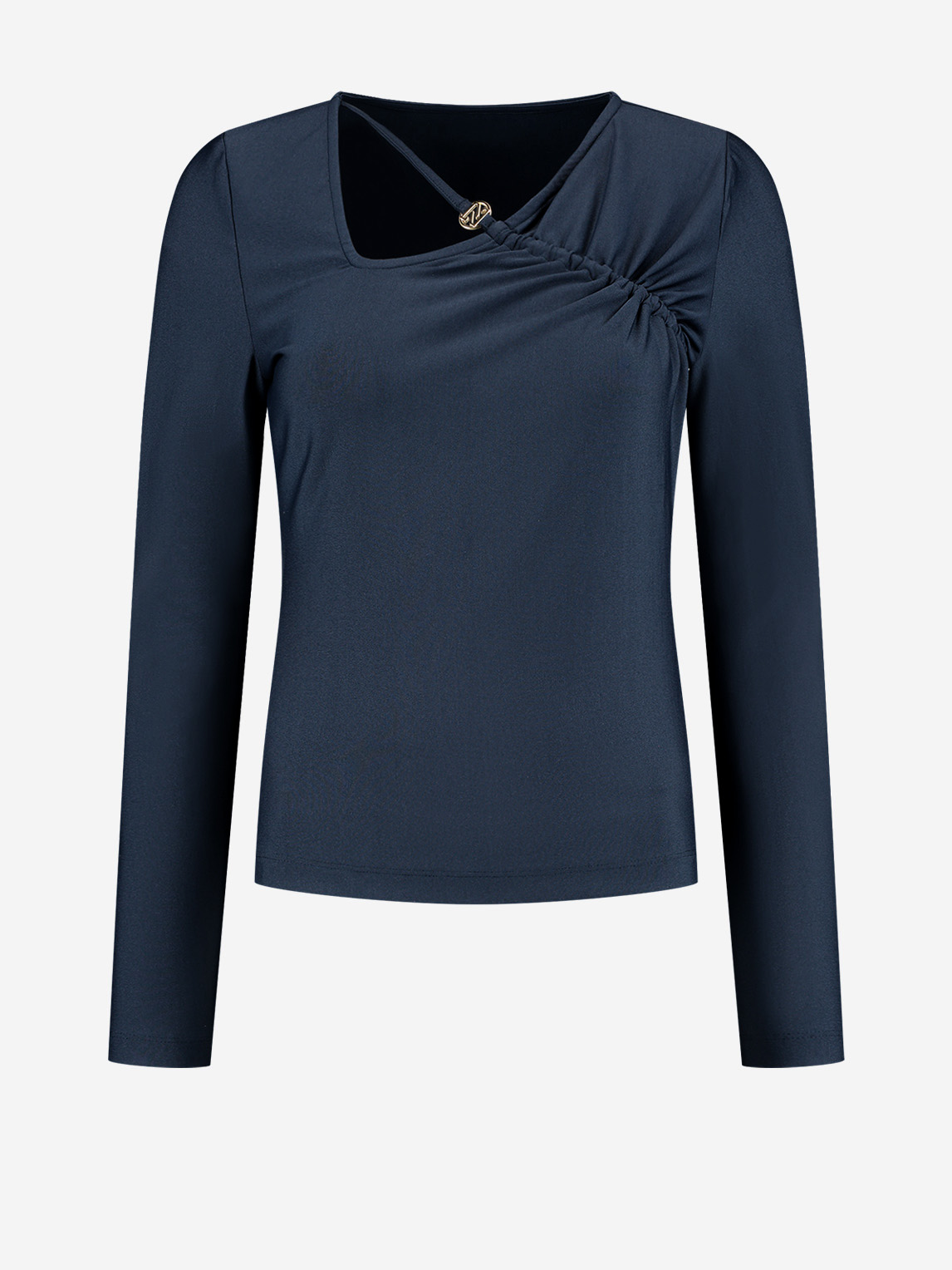 Aansluitende top met open detail