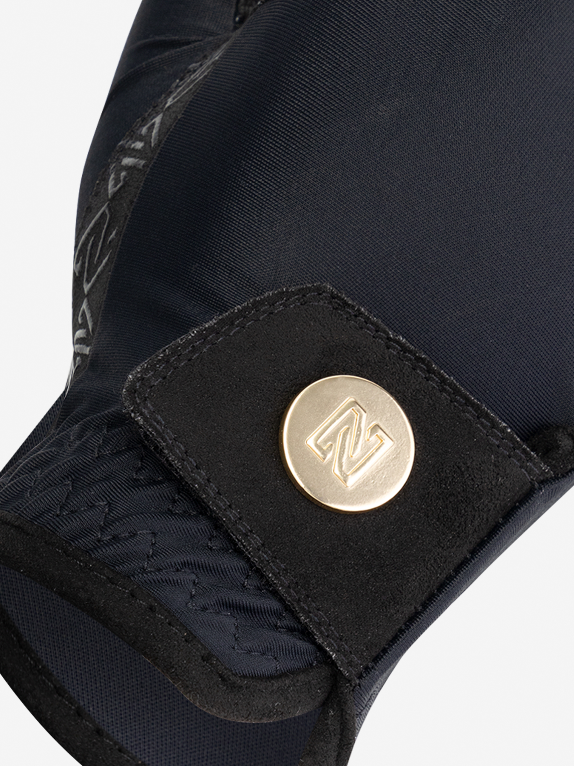 Riding gloves with N logo monogram 