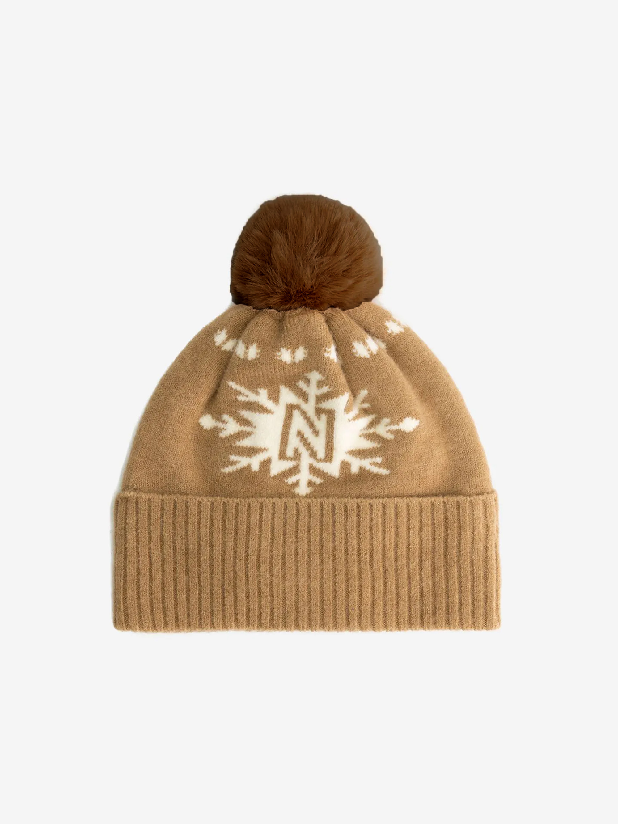 Muts met N-logo en fluffy pompon