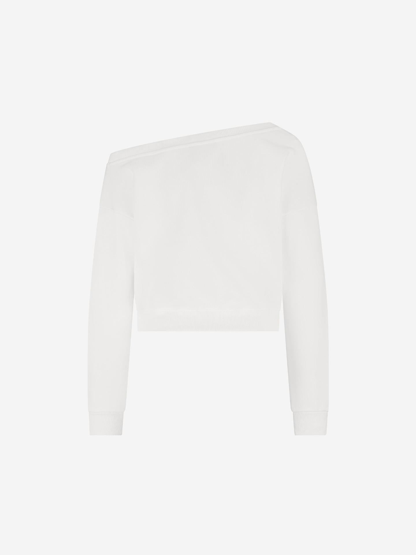 Sweater with asymmetrical neckline