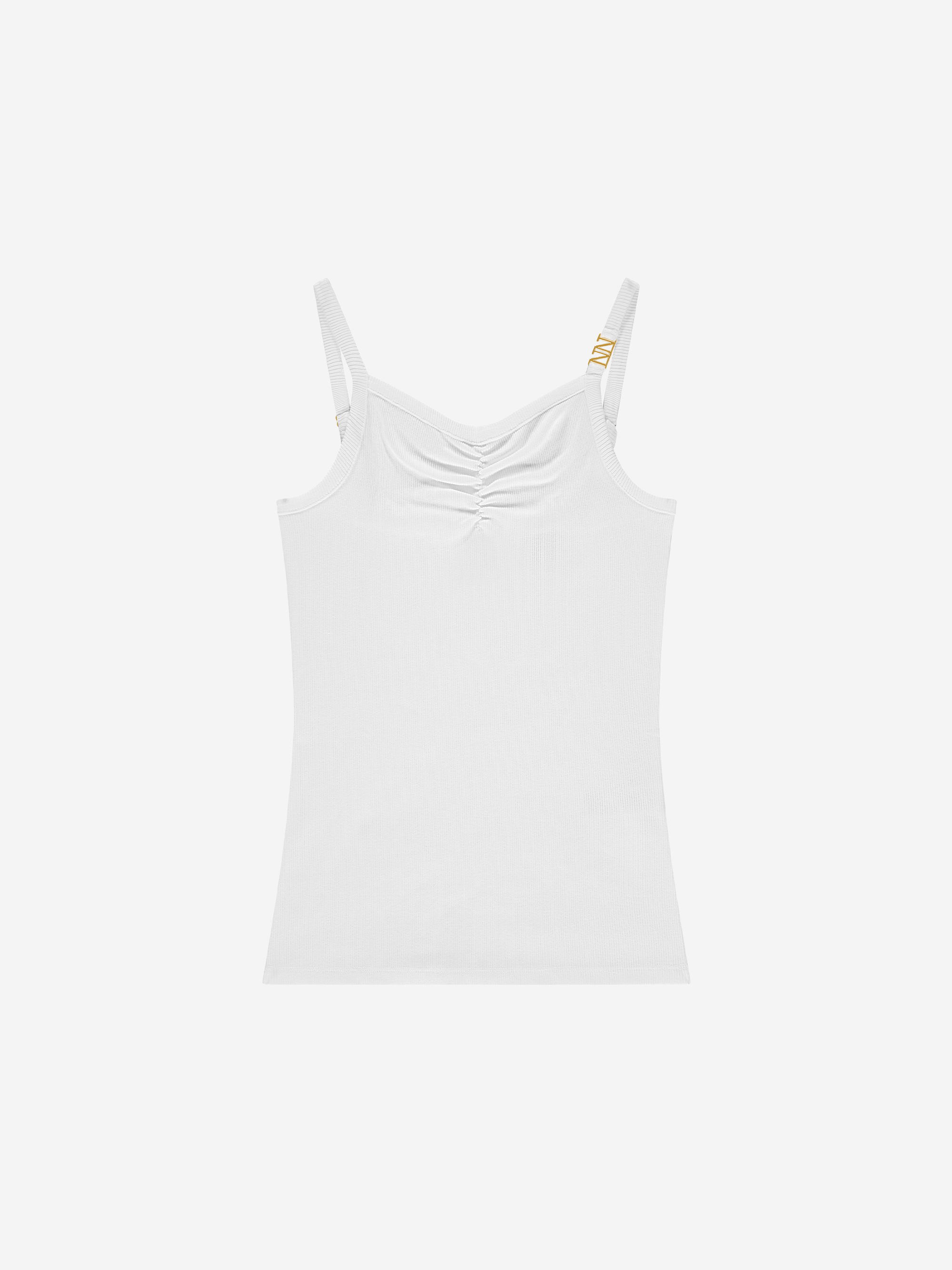 Ribbed top with draped detail