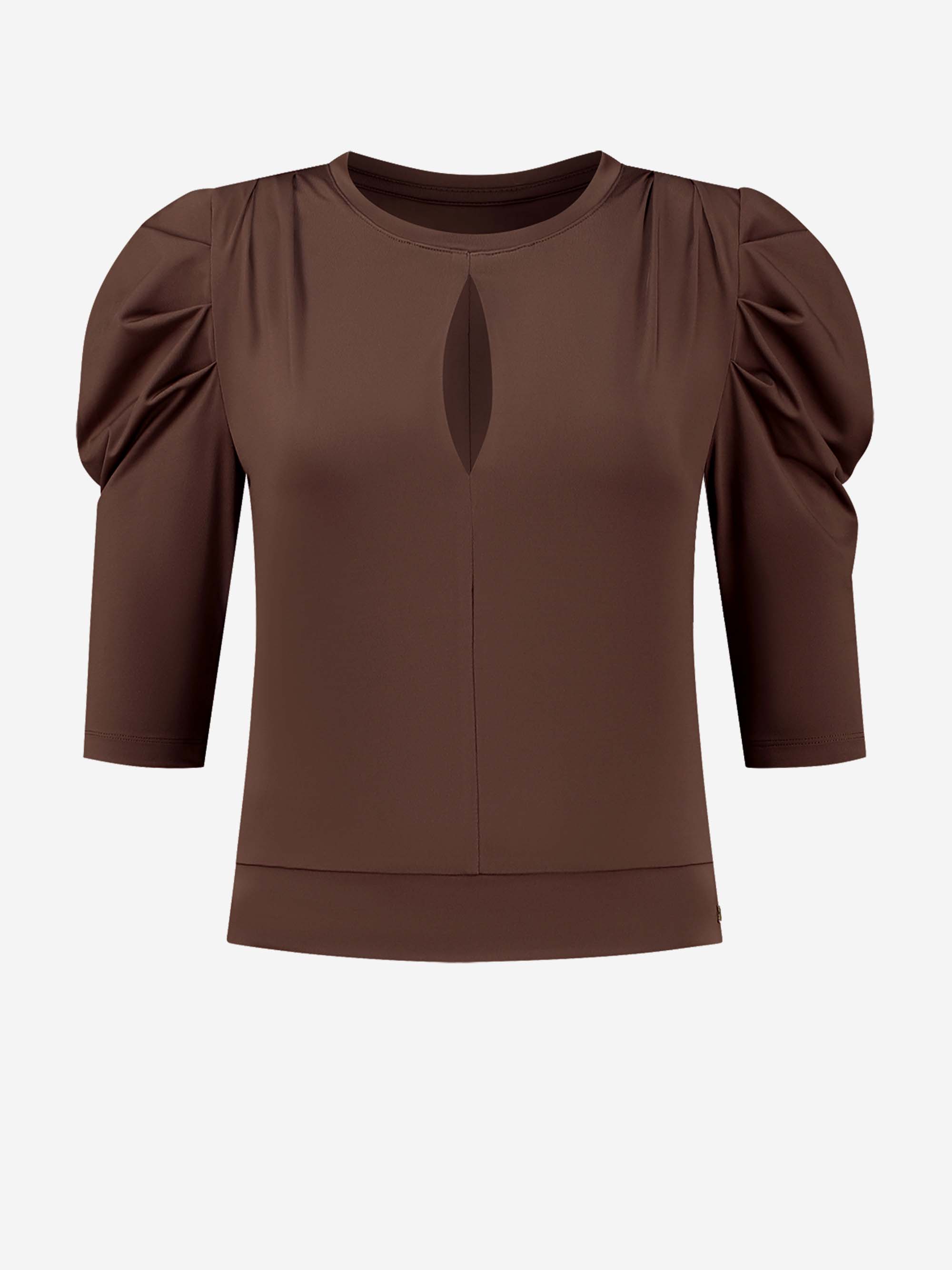  Fitted top with puffed sleeves