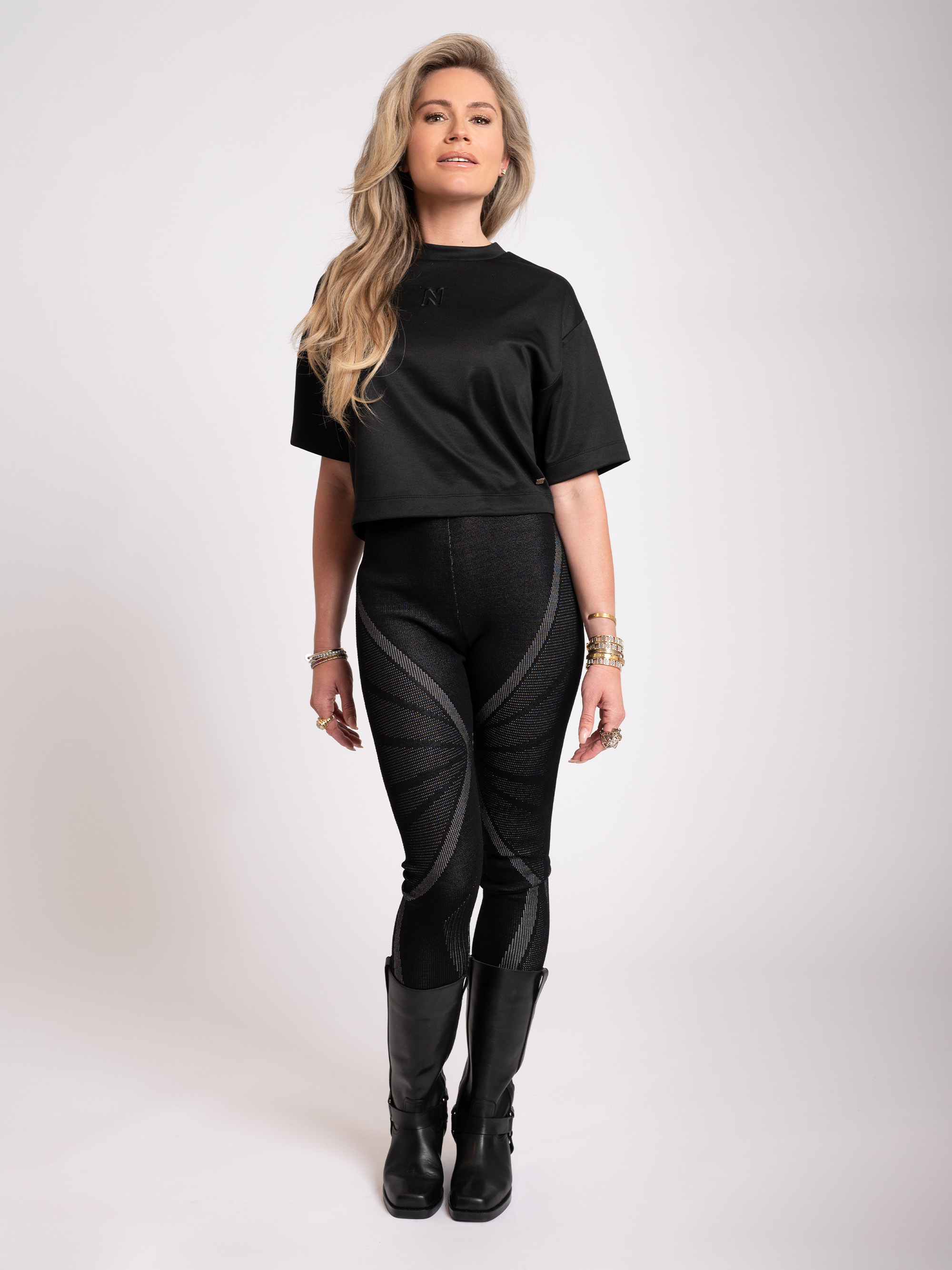 High rise legging met lijnen