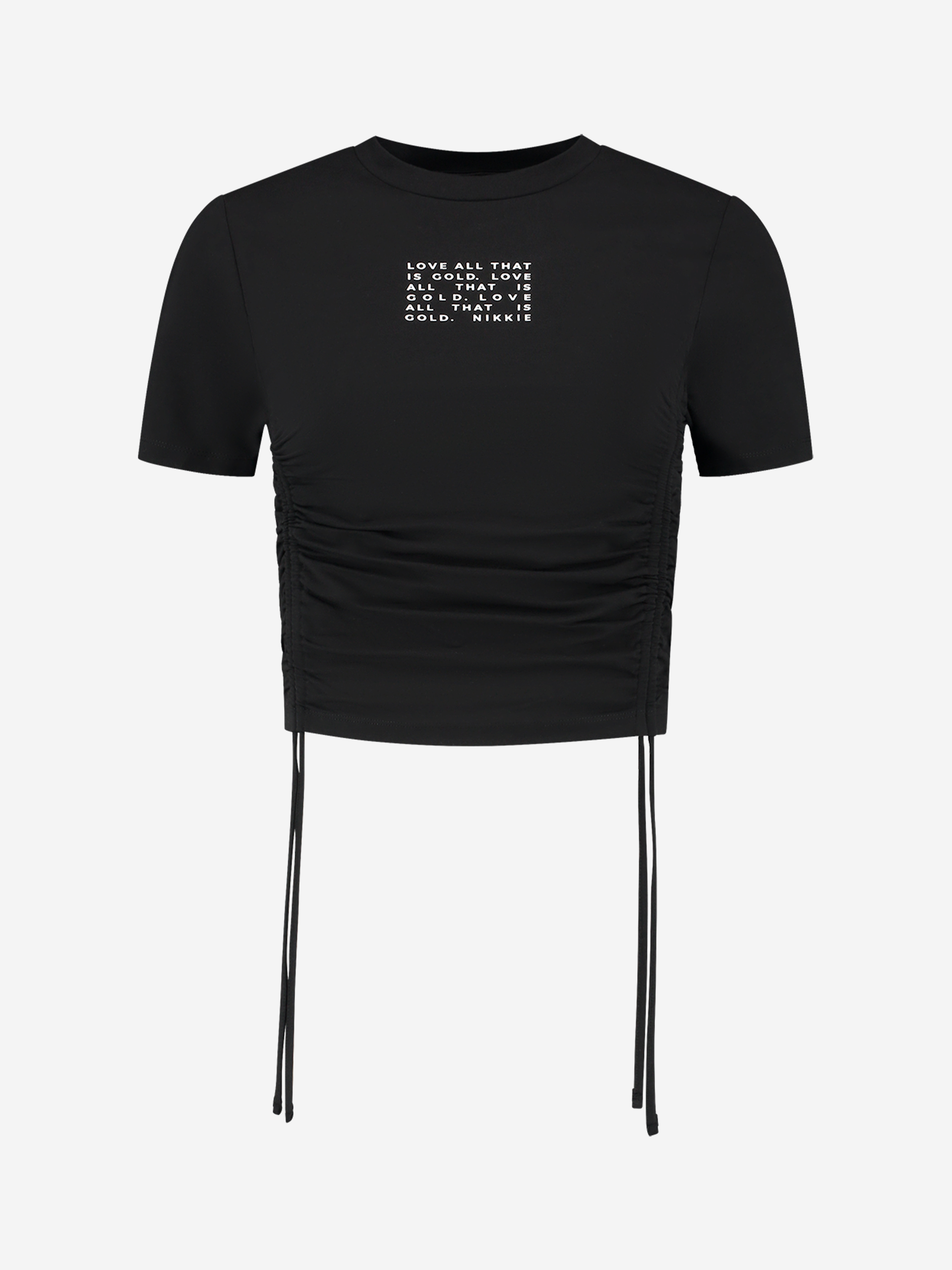 N logo T-shirt met trekkoorden  