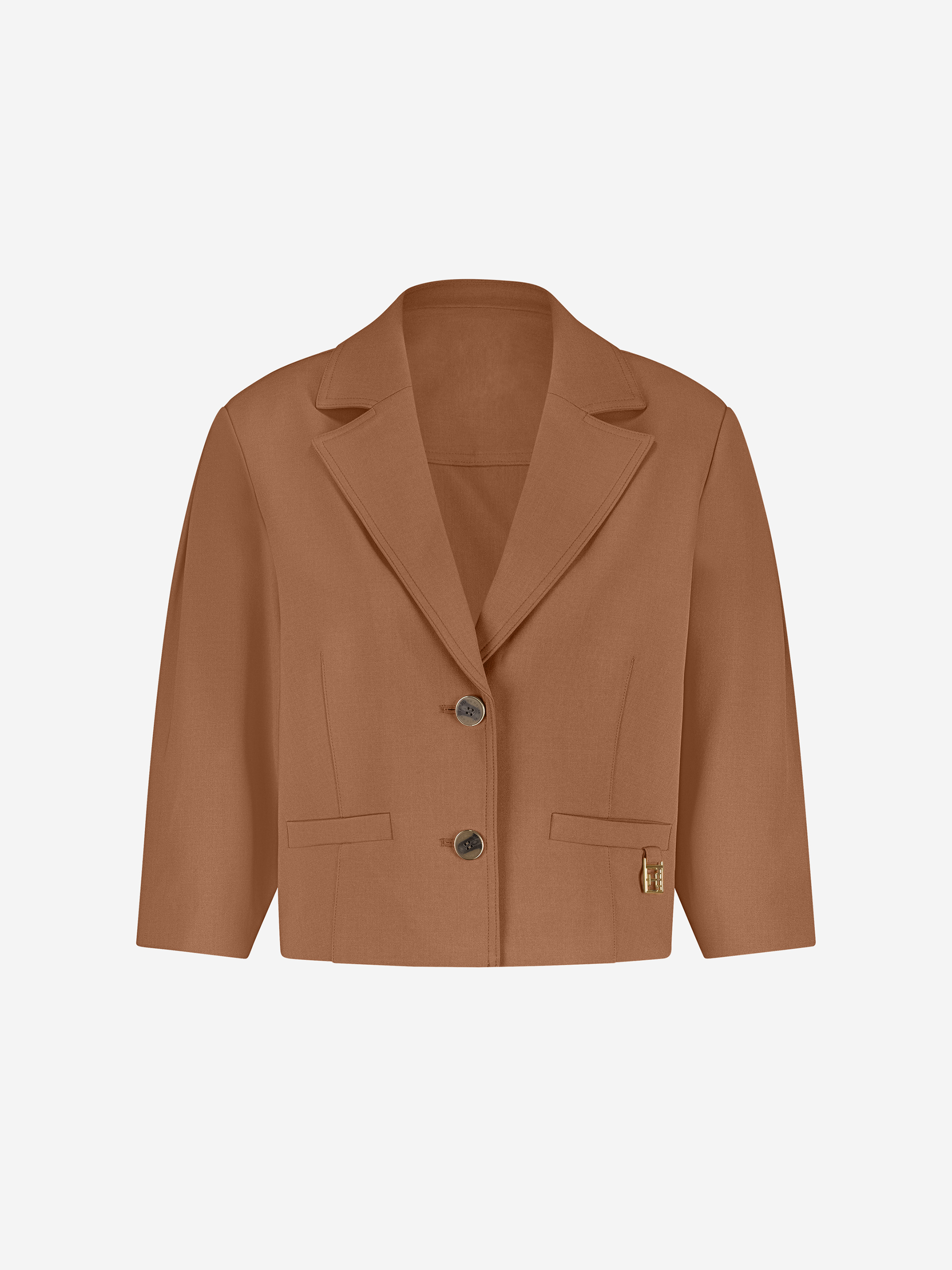 Short blazer with three-quarter sleeves