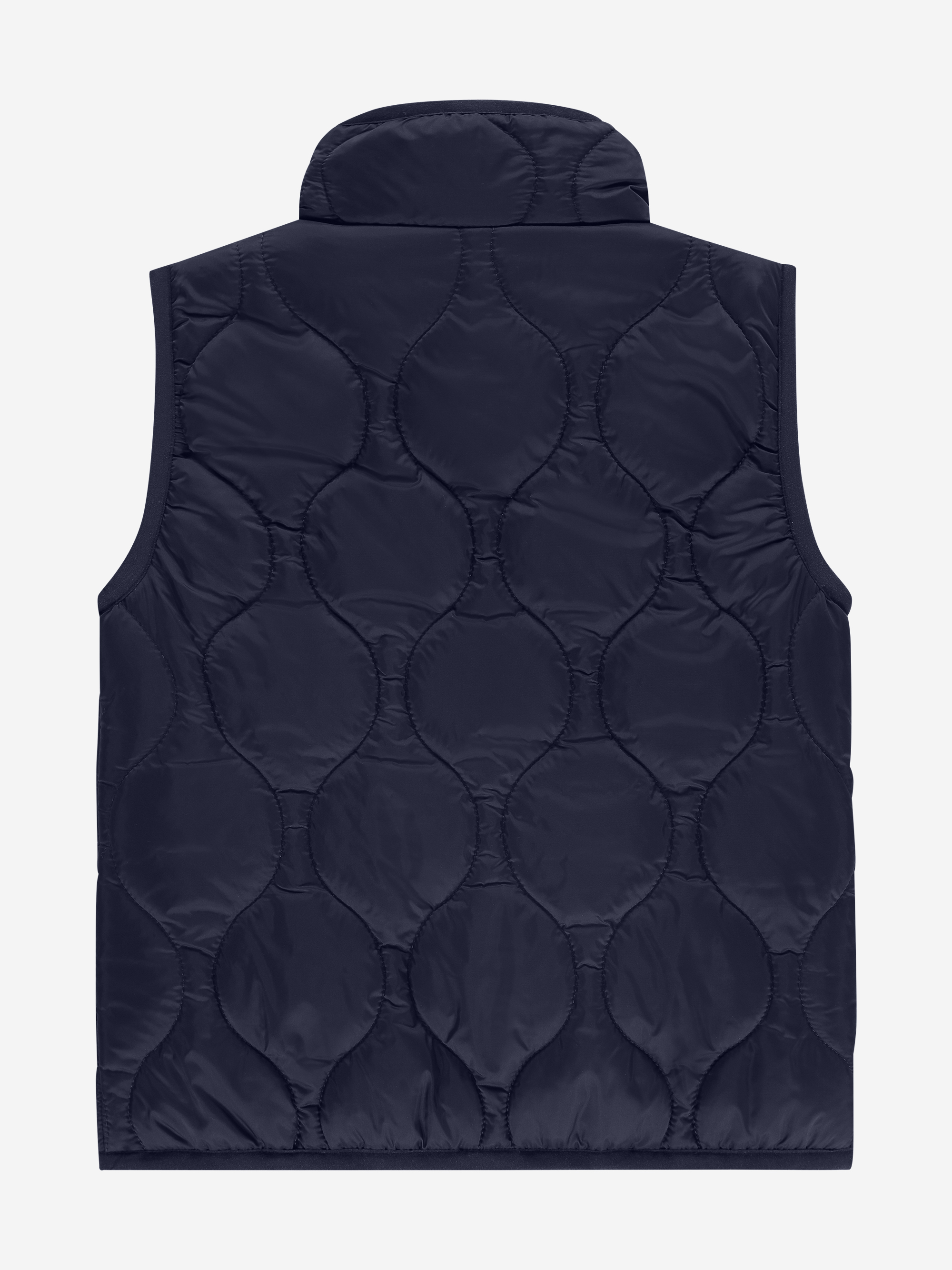 Padded body warmer with stand-up collar