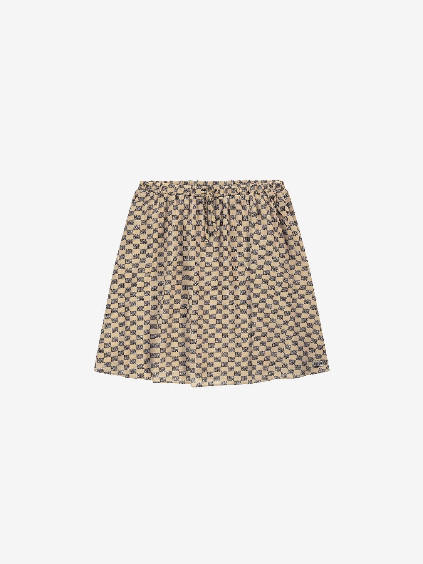 Short skirt with logo pattern