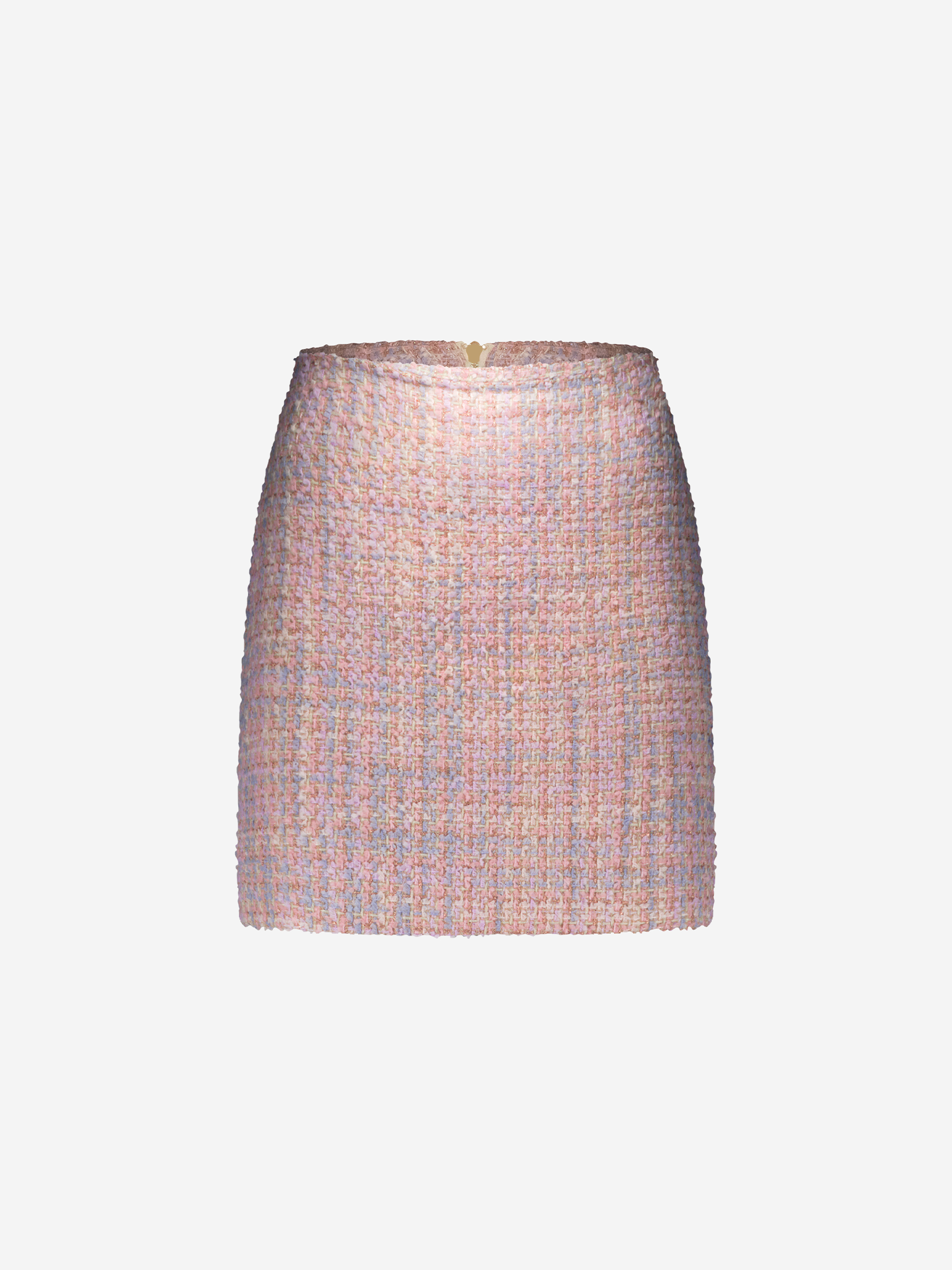 Short tweed skirt with glitter thread