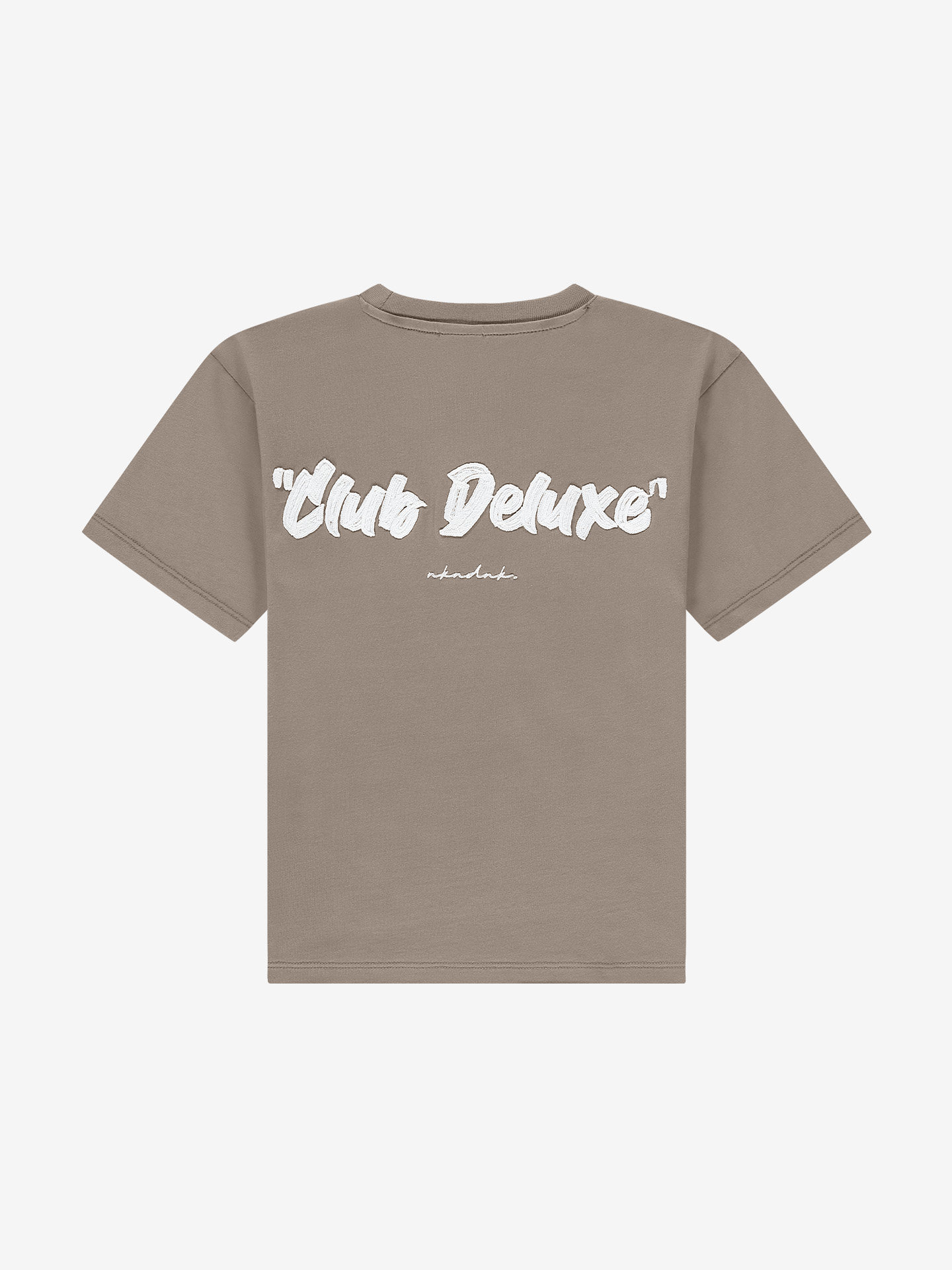 T-shirt with embroidered text