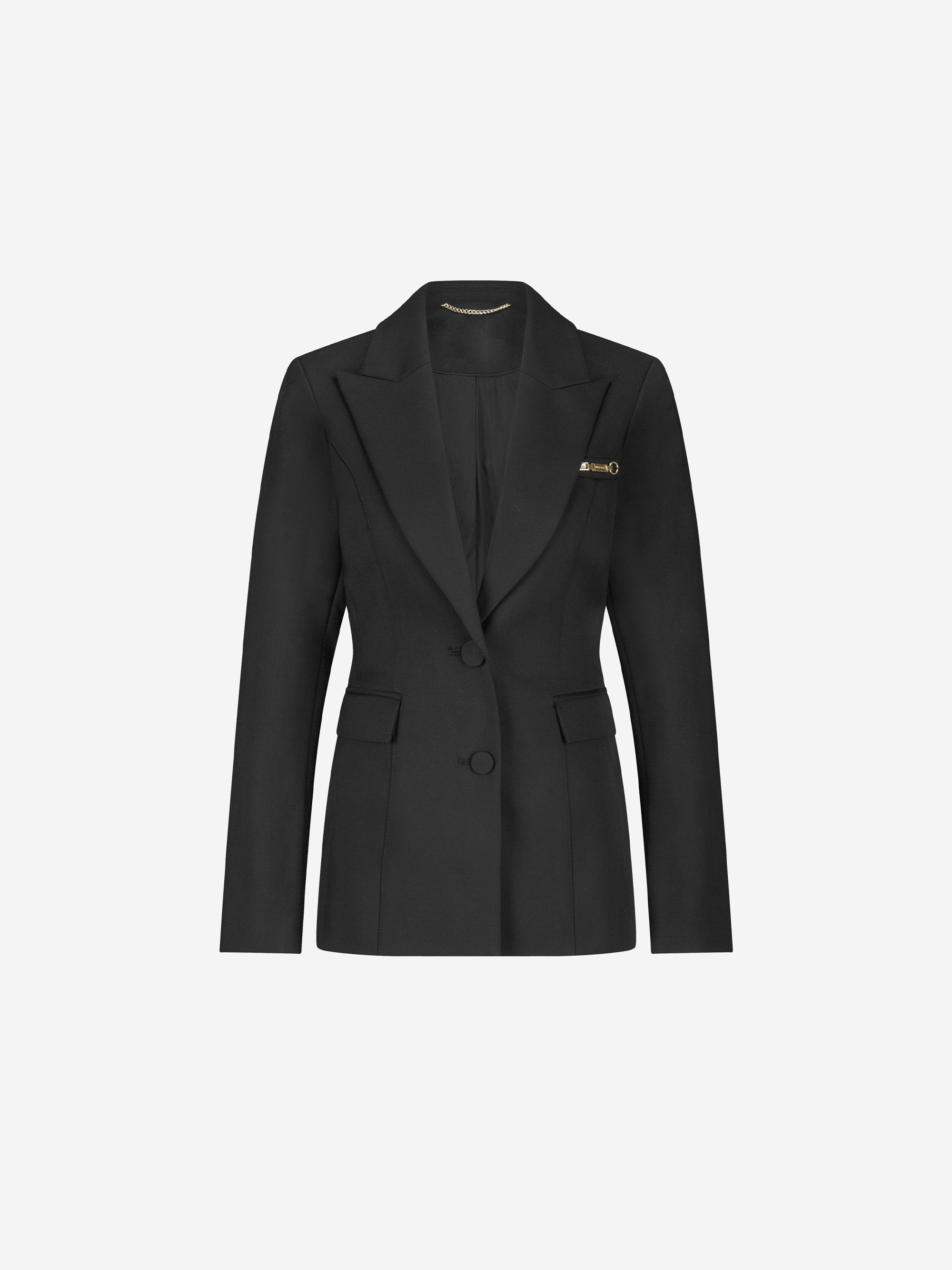 Klassieke blazer met ketting detail