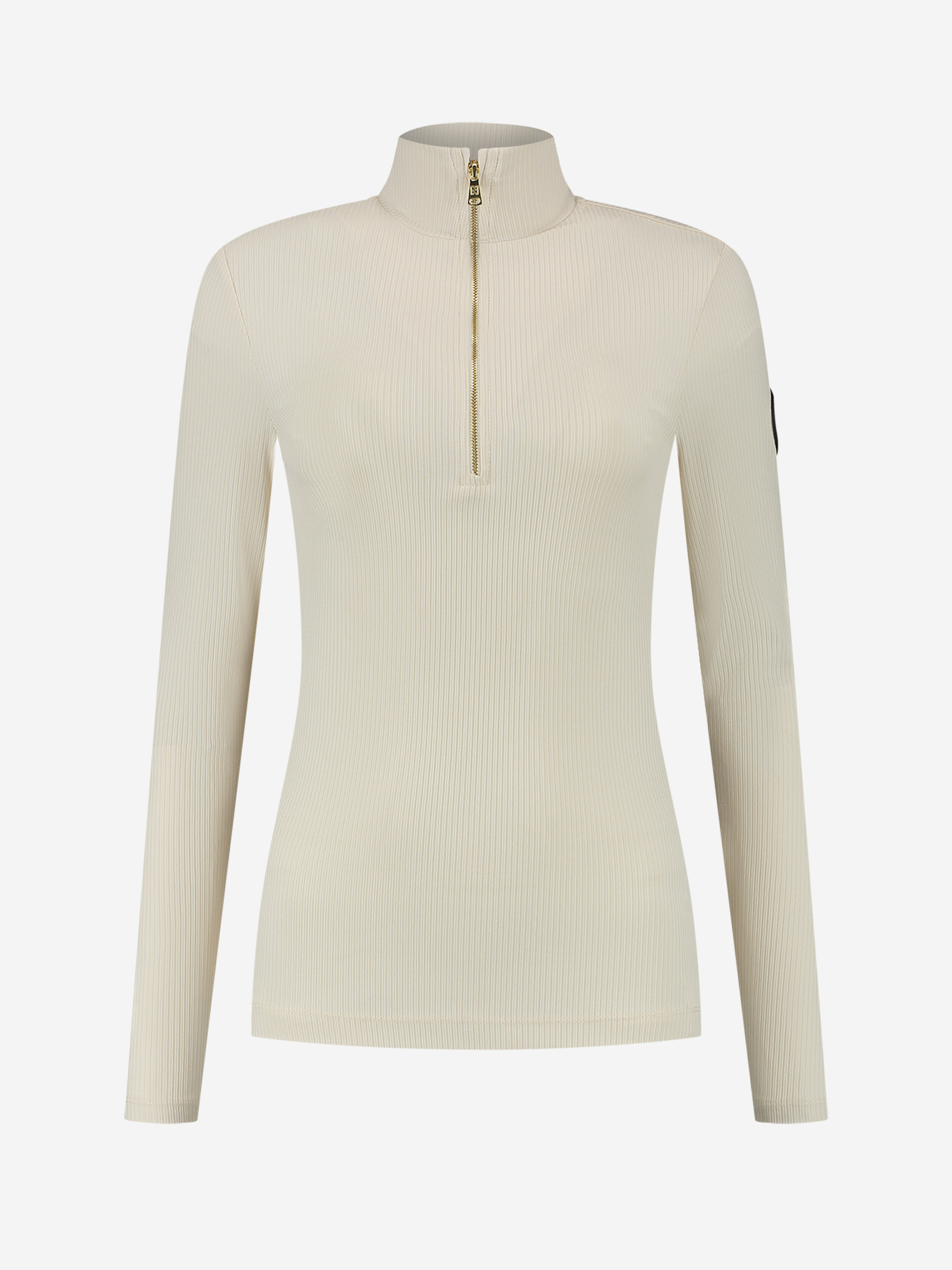 Longsleeve rib top with zipper