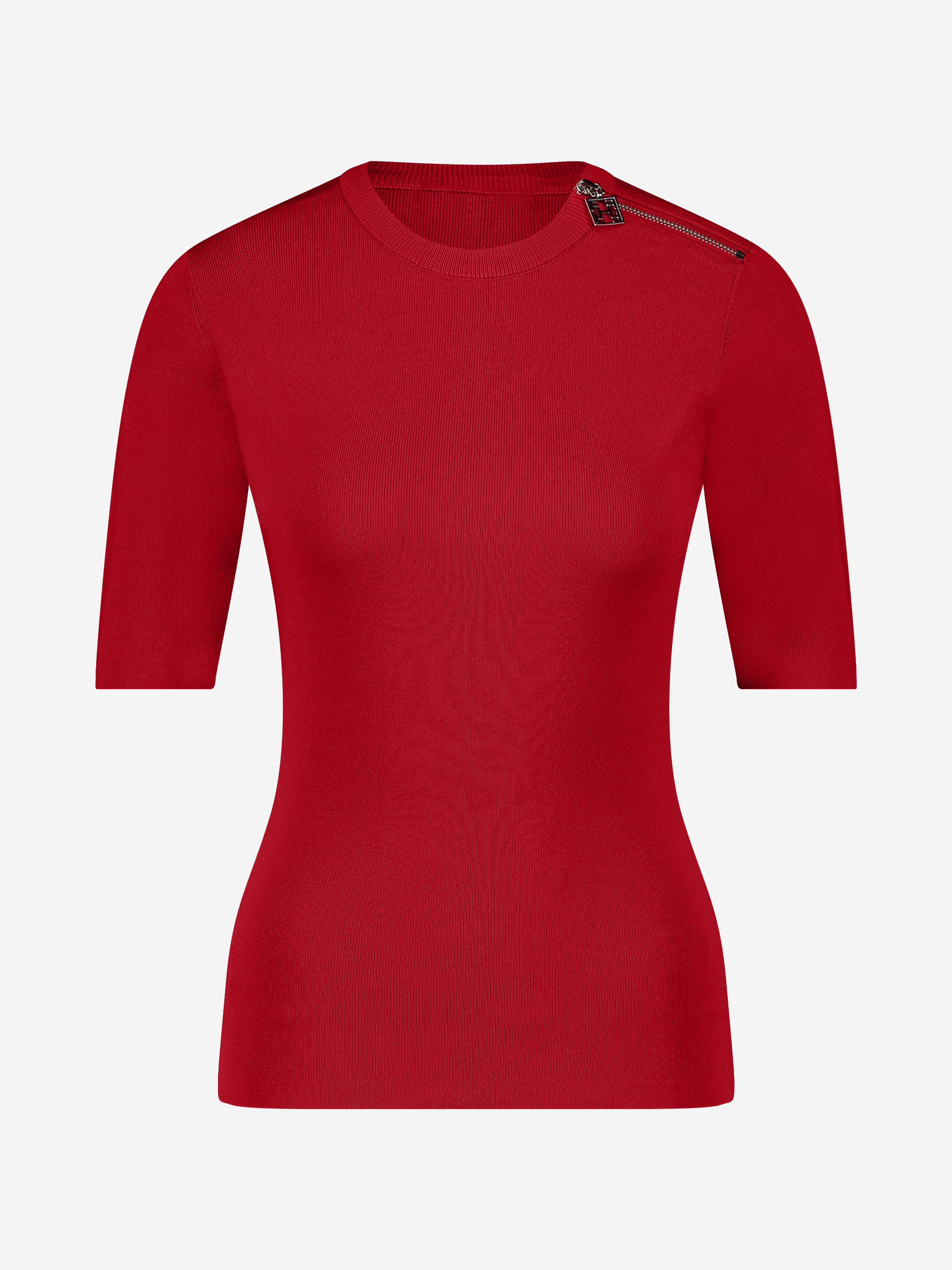 Fitted top with zipper detail 