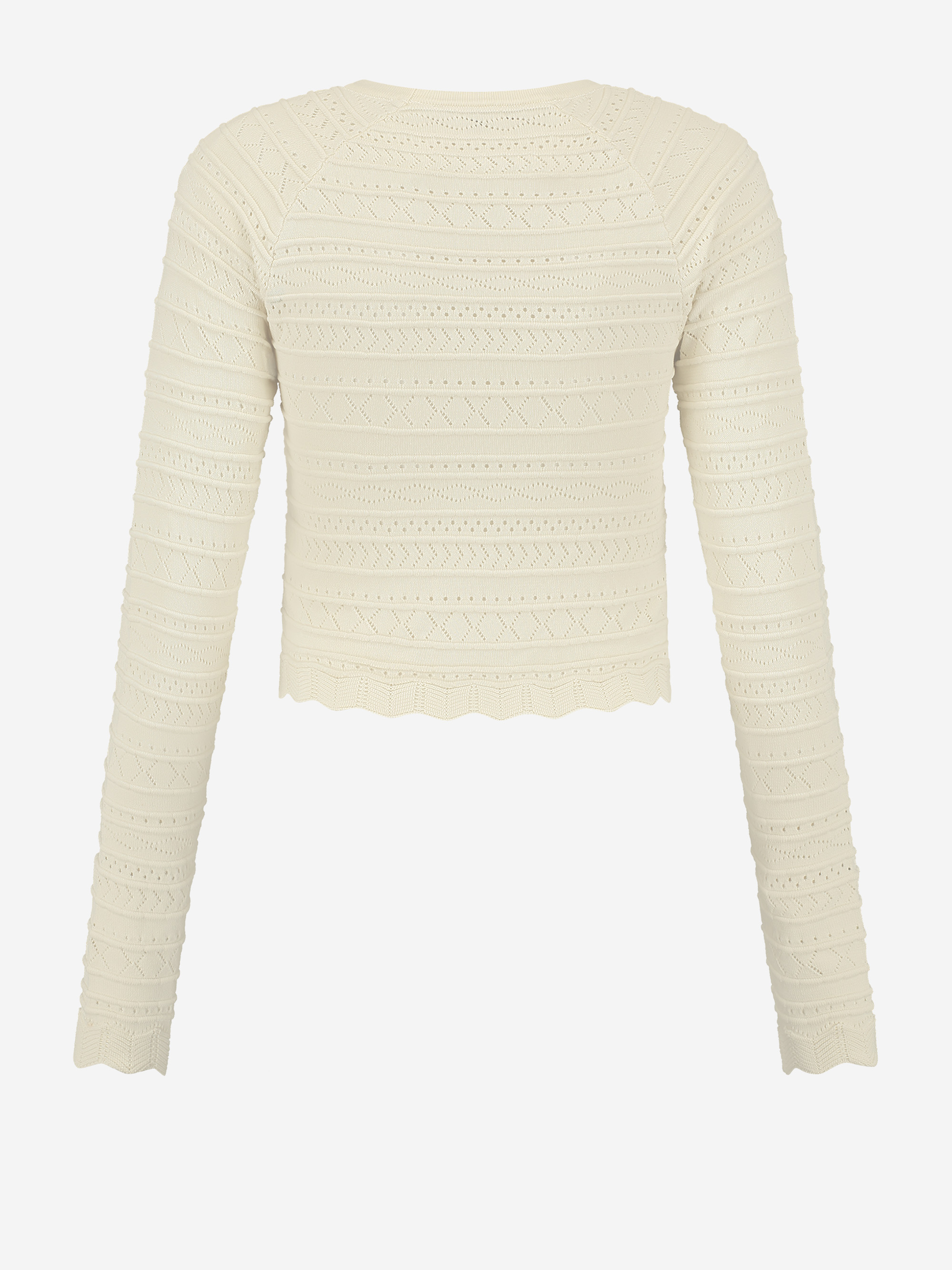 Cropped Ajour knit top