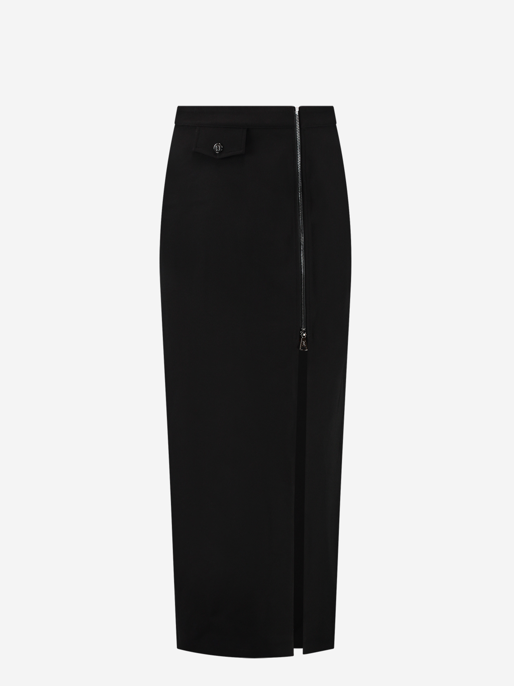 Long skirt with zipper detail