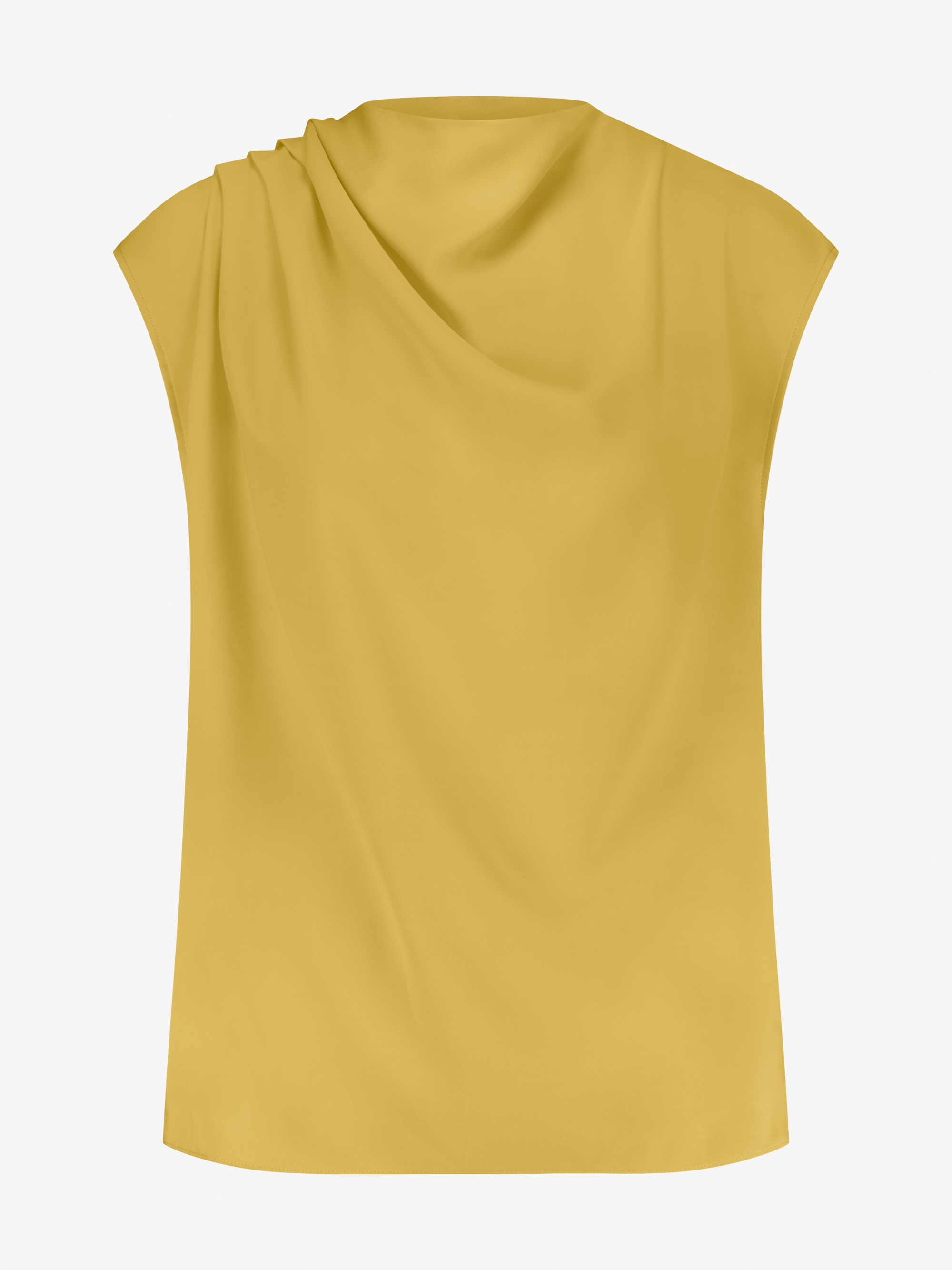 Top with draped neckline