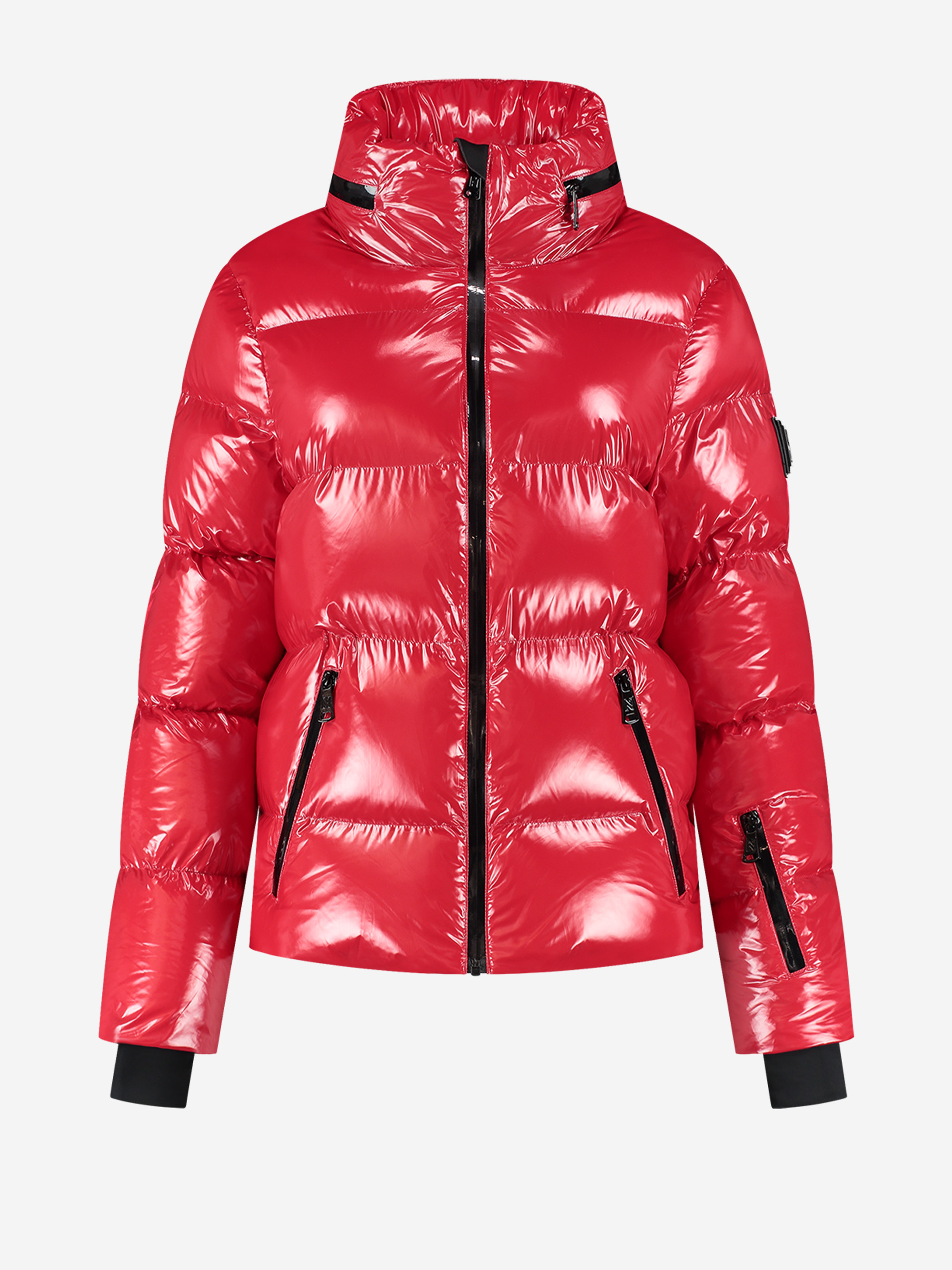 Ski jas met metallic look 