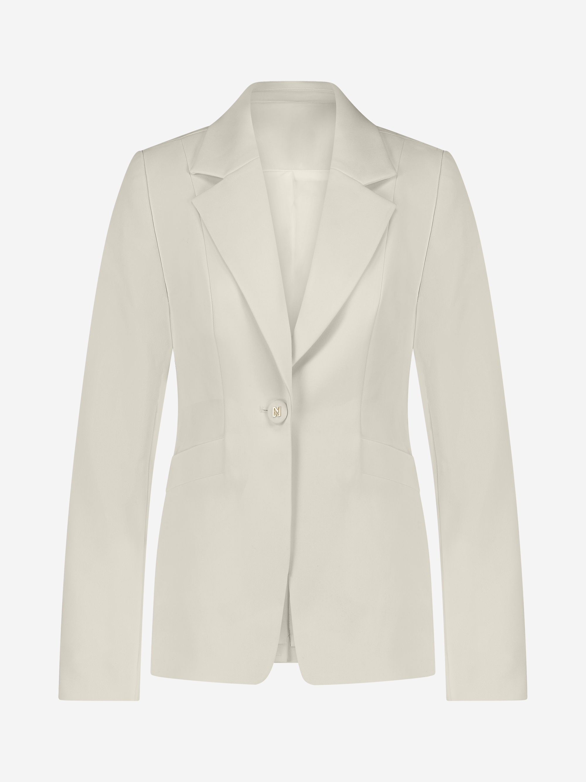 Classic blazer with N-button and lapel collar