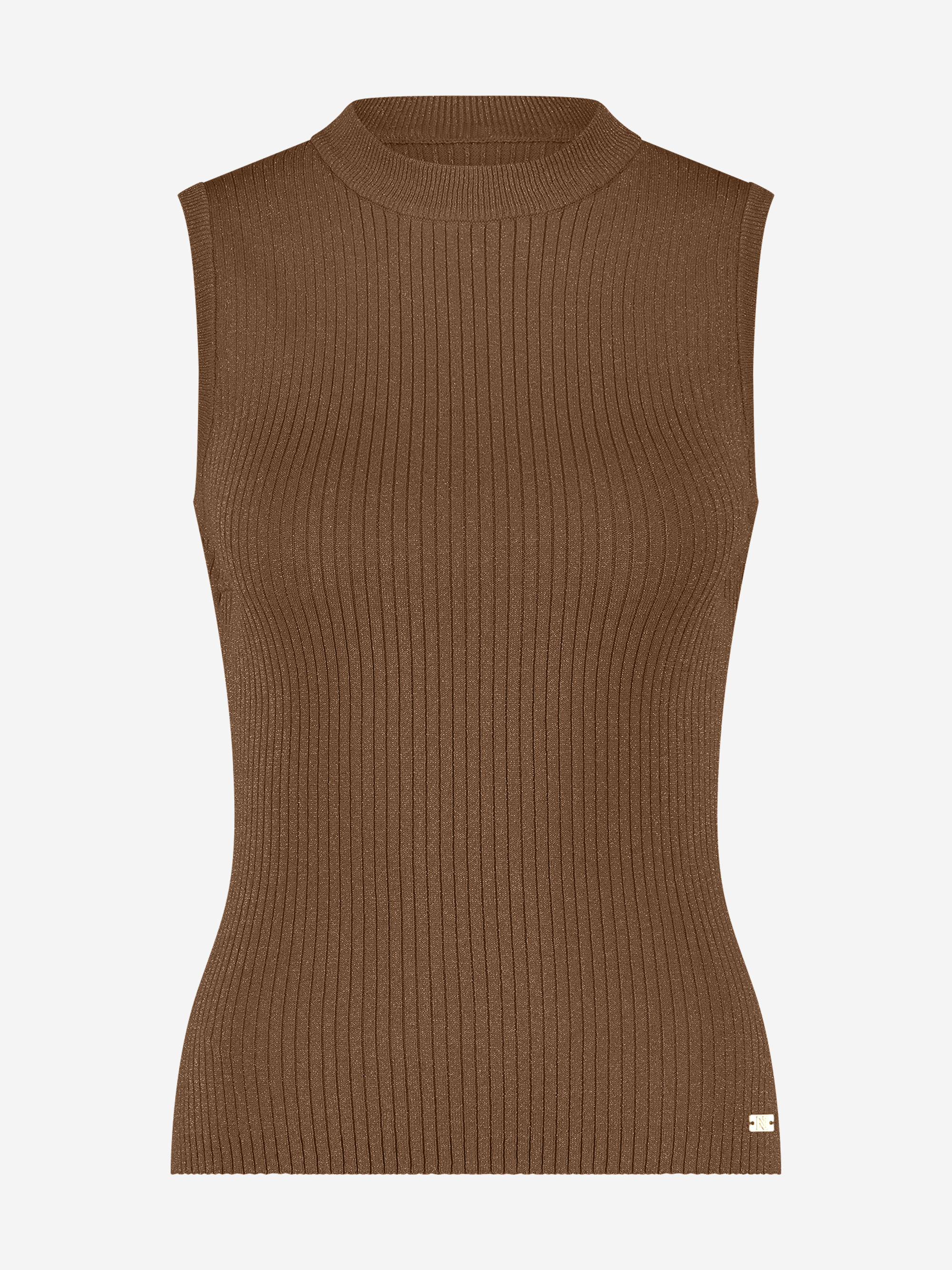 Fitted tank top with glitter
