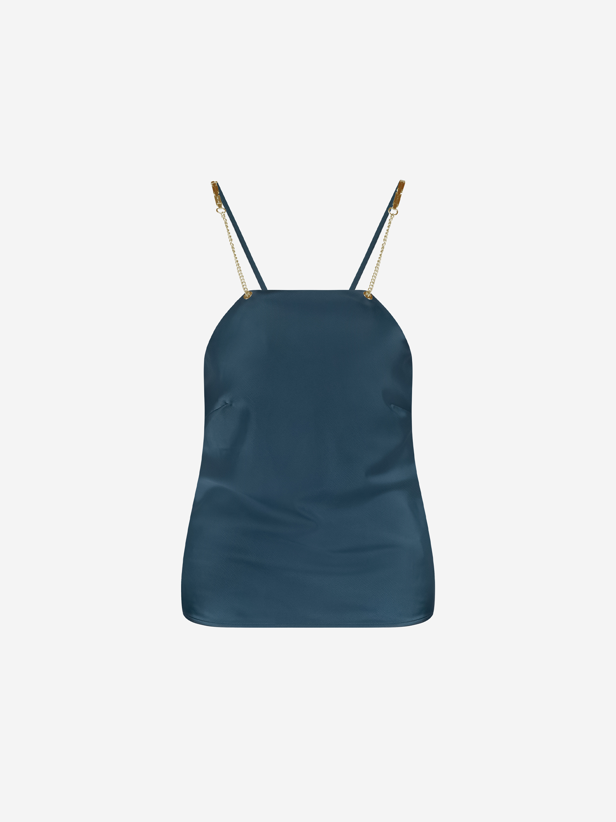 Satijnen top met ketting details