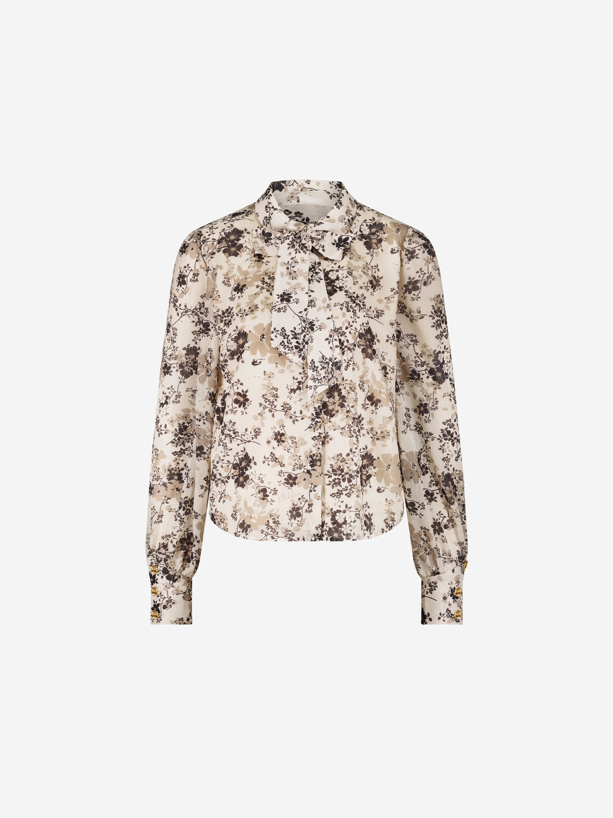 Bloemenprint blouse met strikdetail