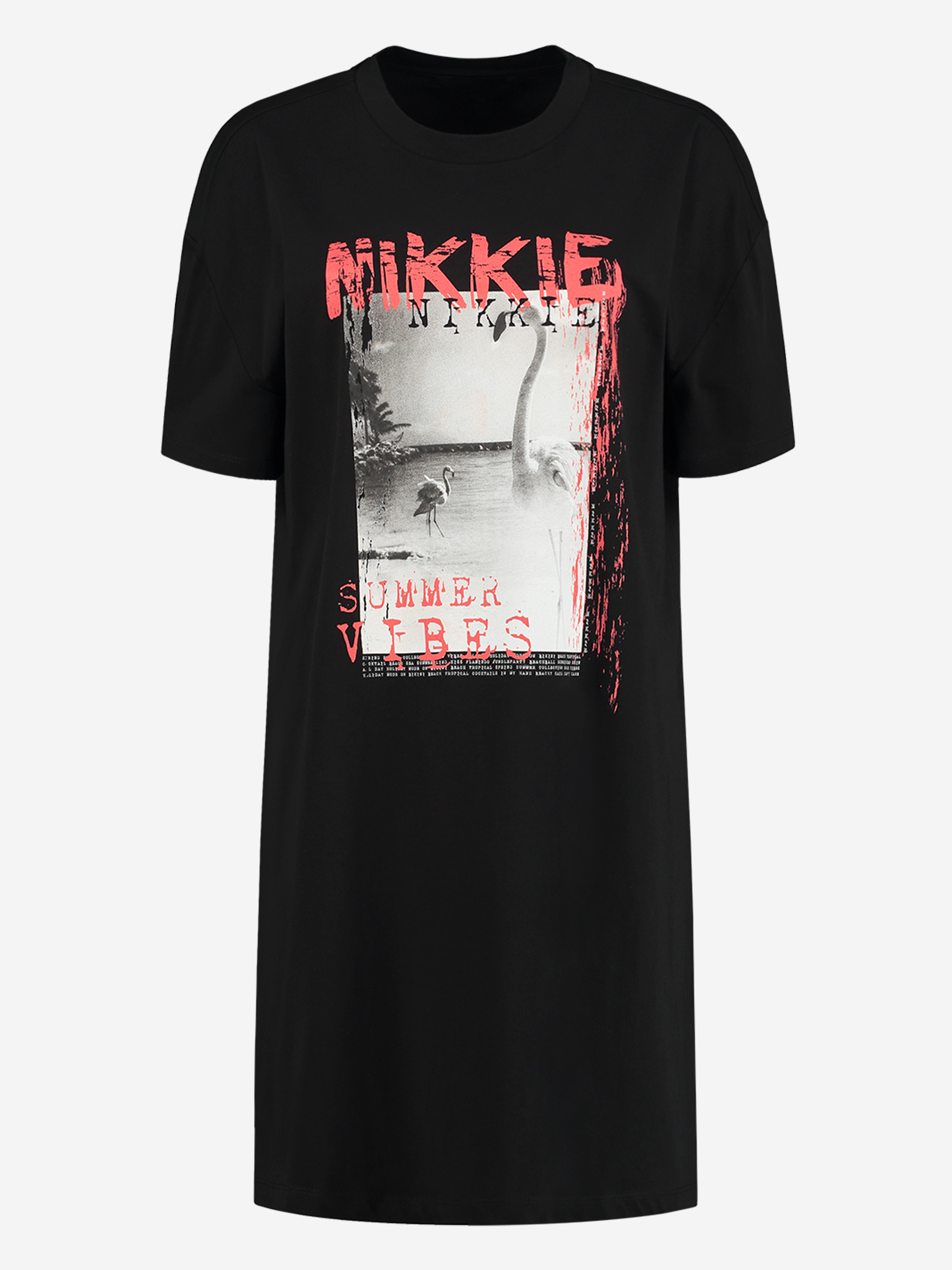 Flamingo Oversized Tee Dress