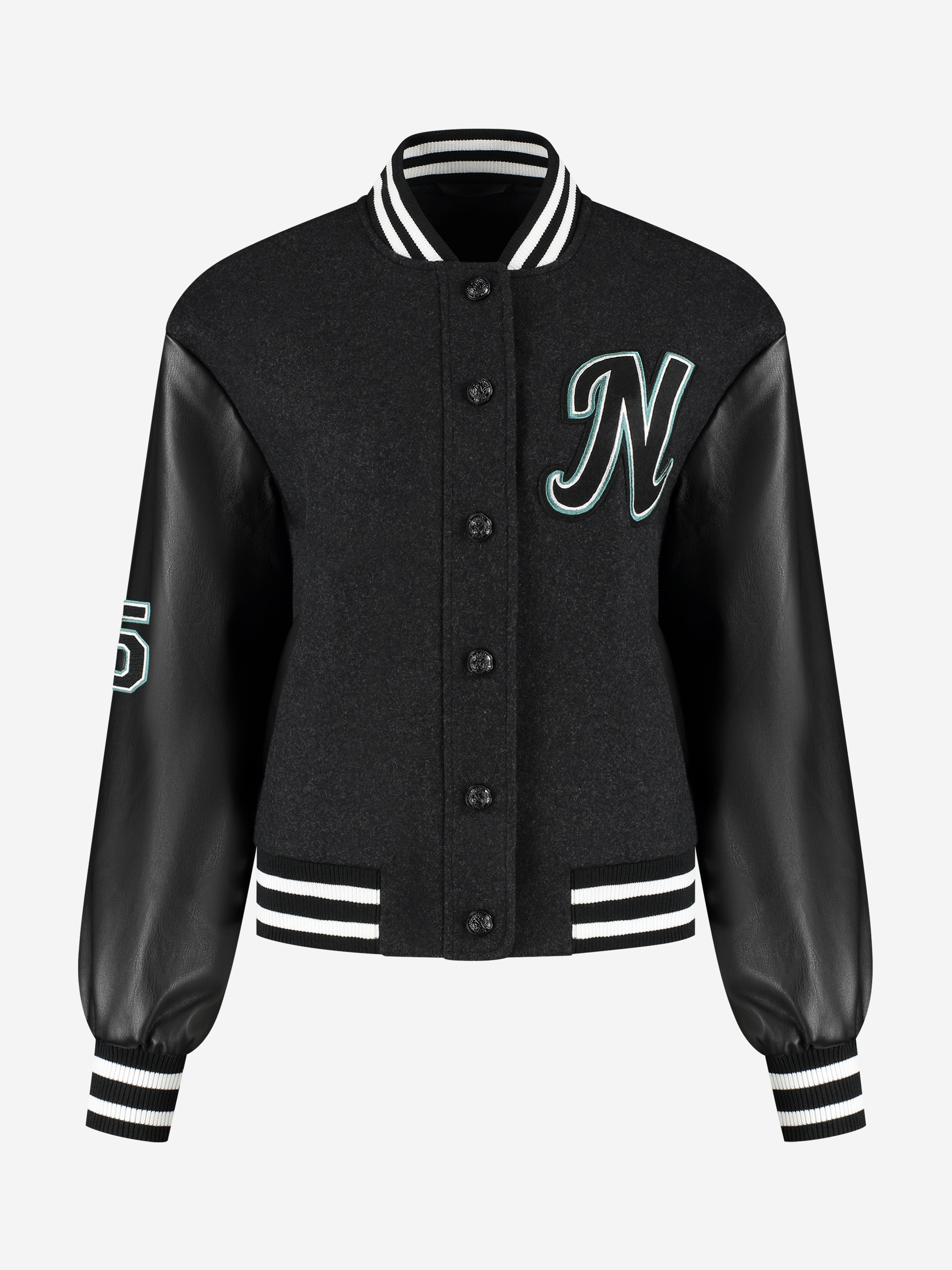 Loose-fitting bomber jacket with N logo