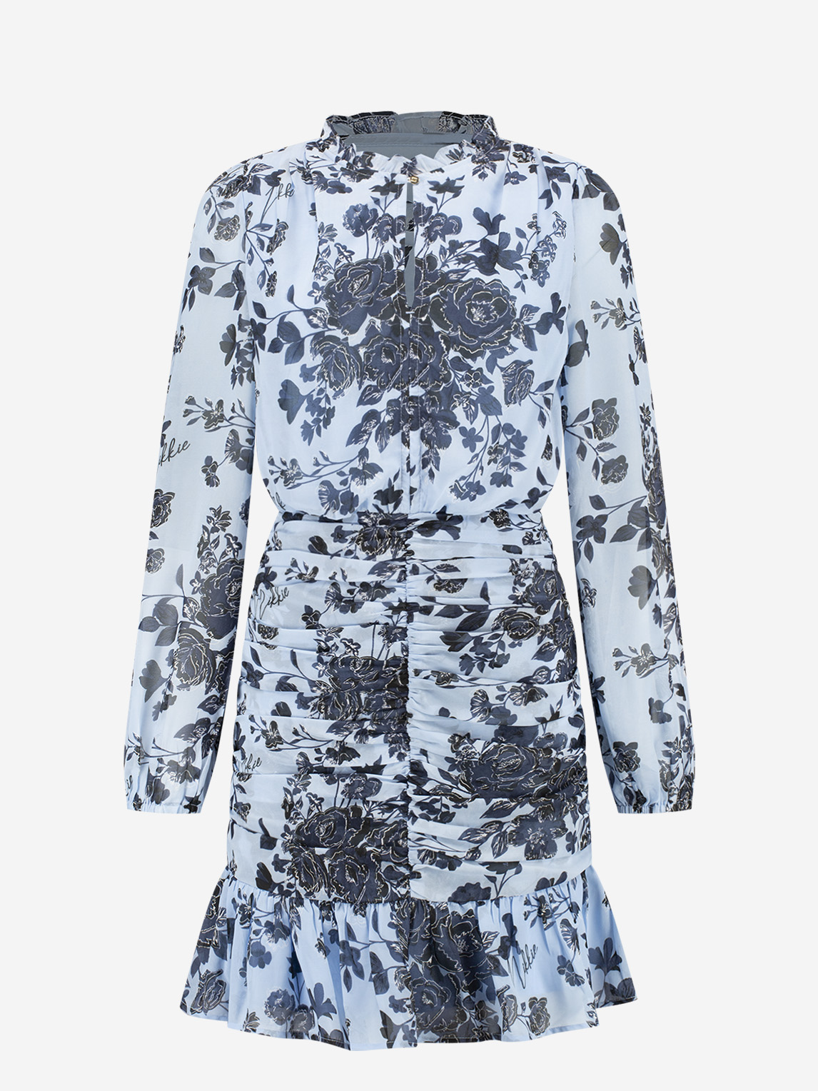 Bloemenprint jurk met ruches
