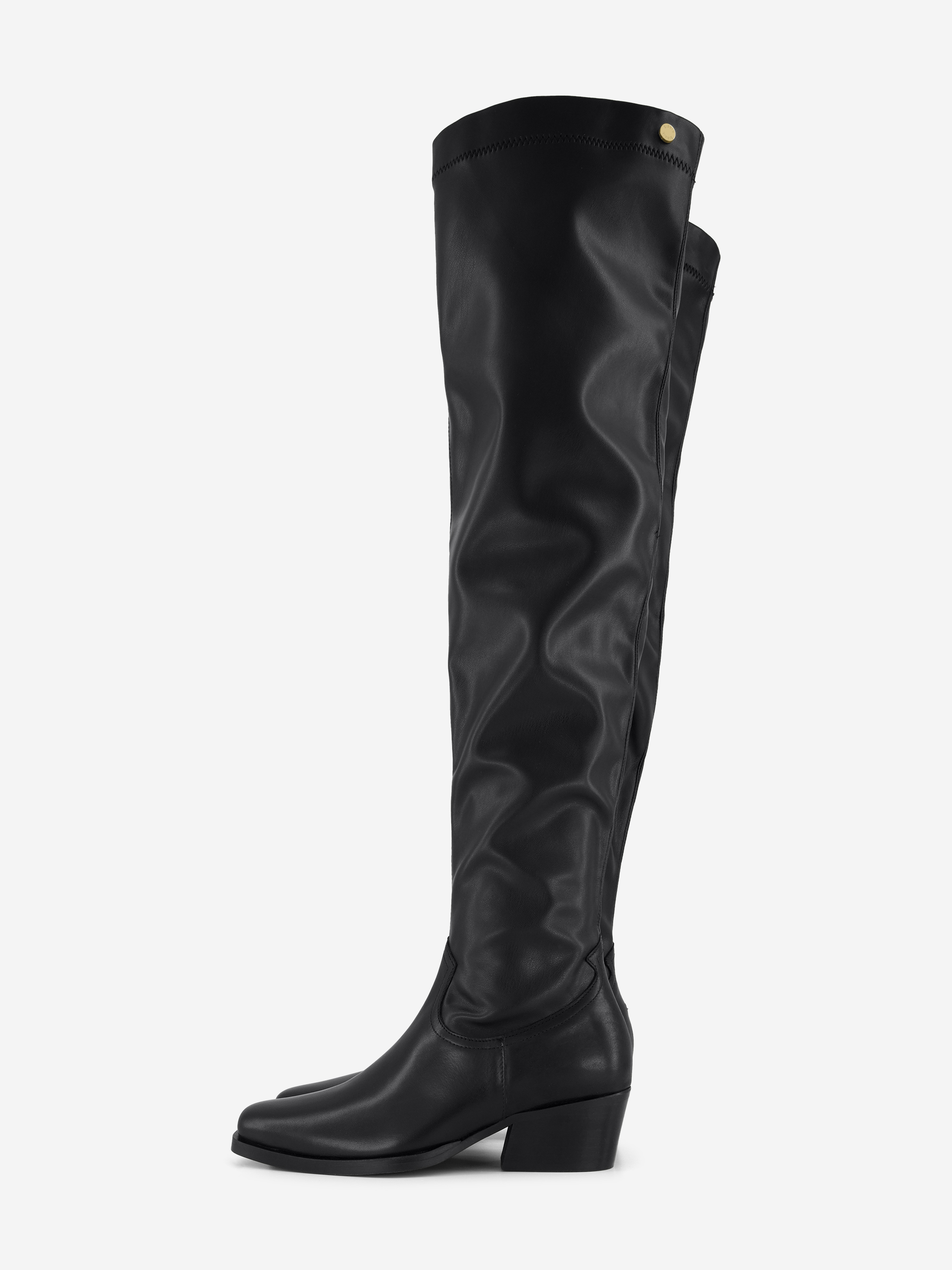 Leather overknee boots