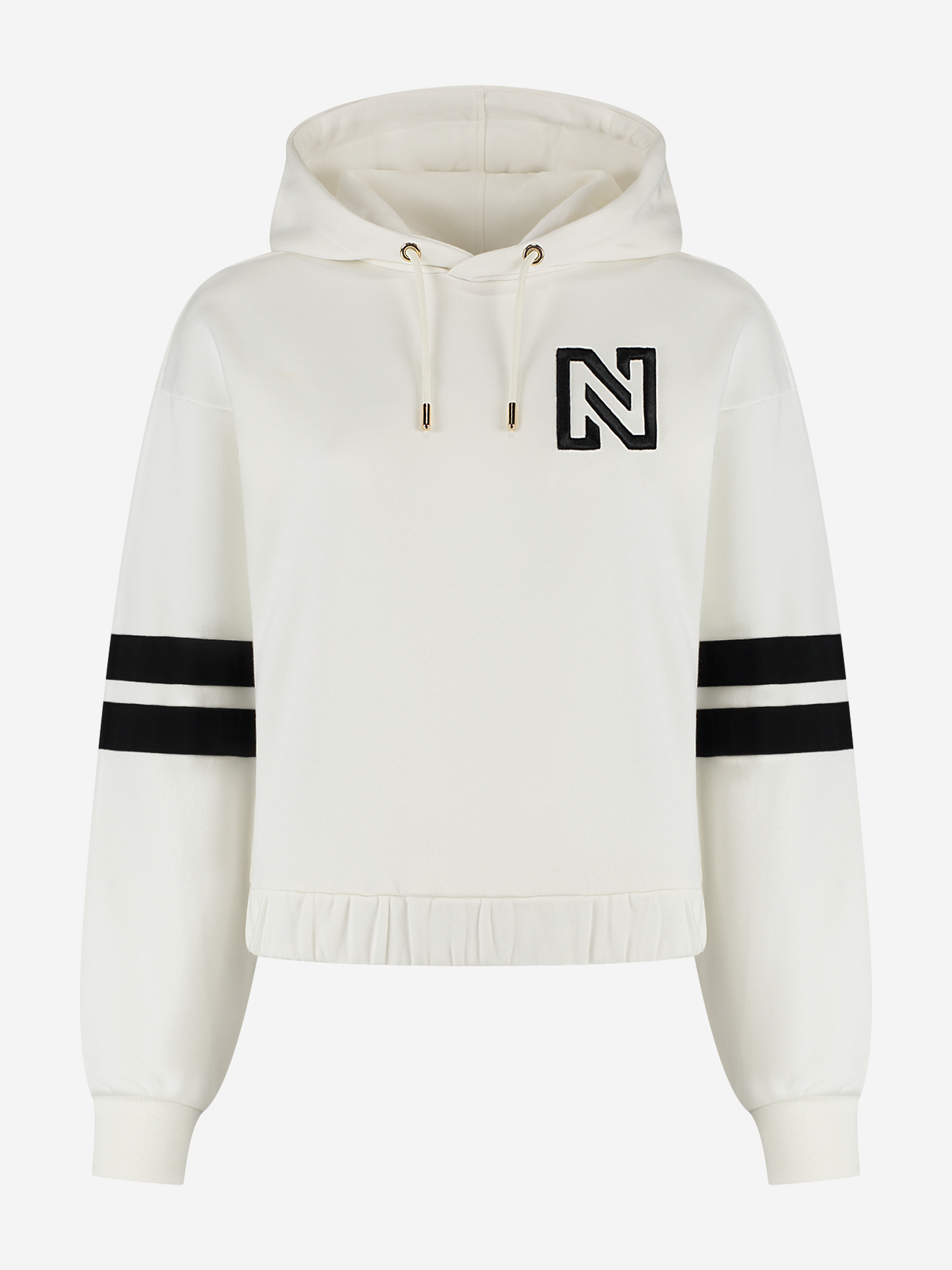 Short hoodie with N logo