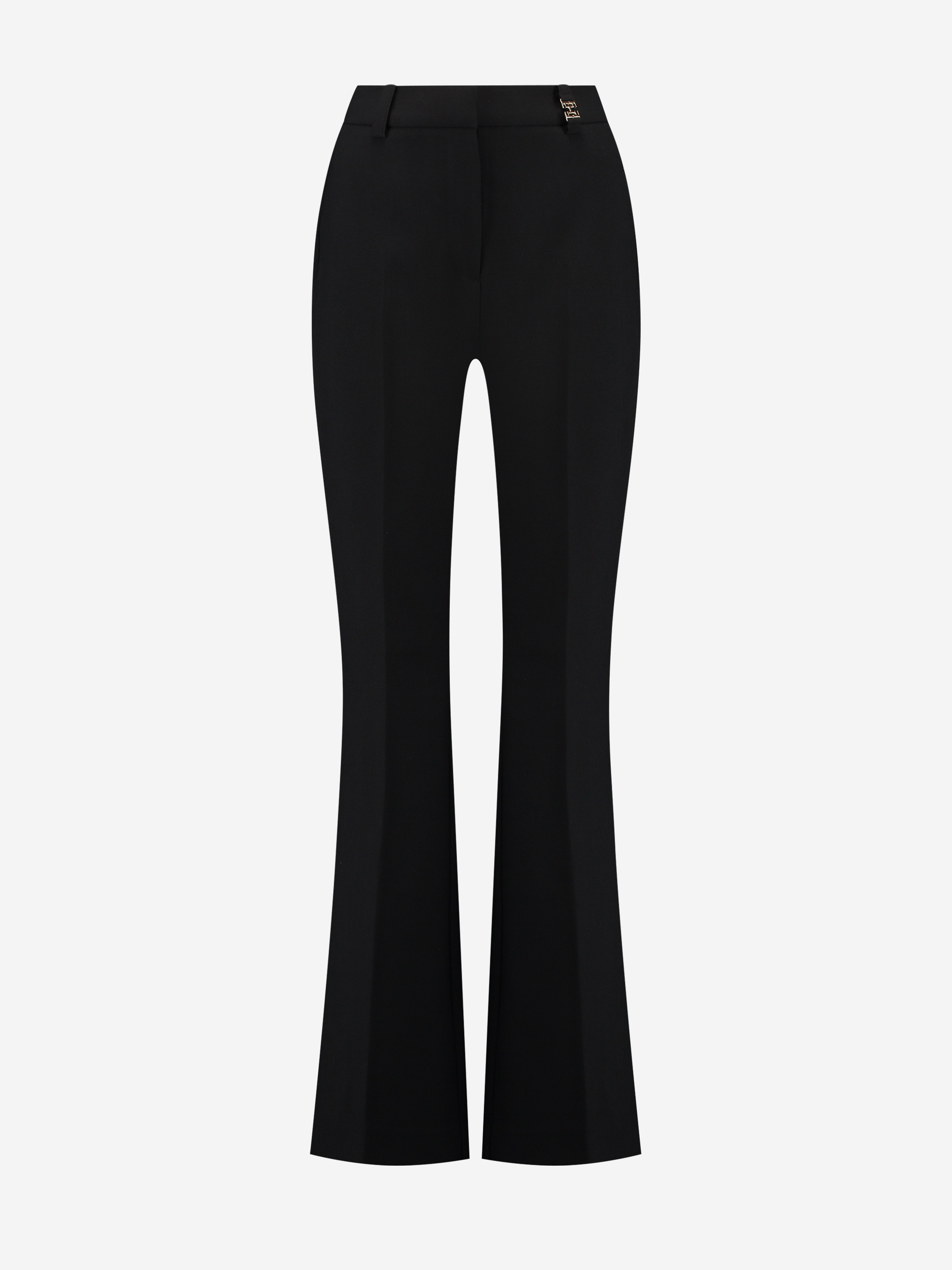 Mid waist pants with lace detail