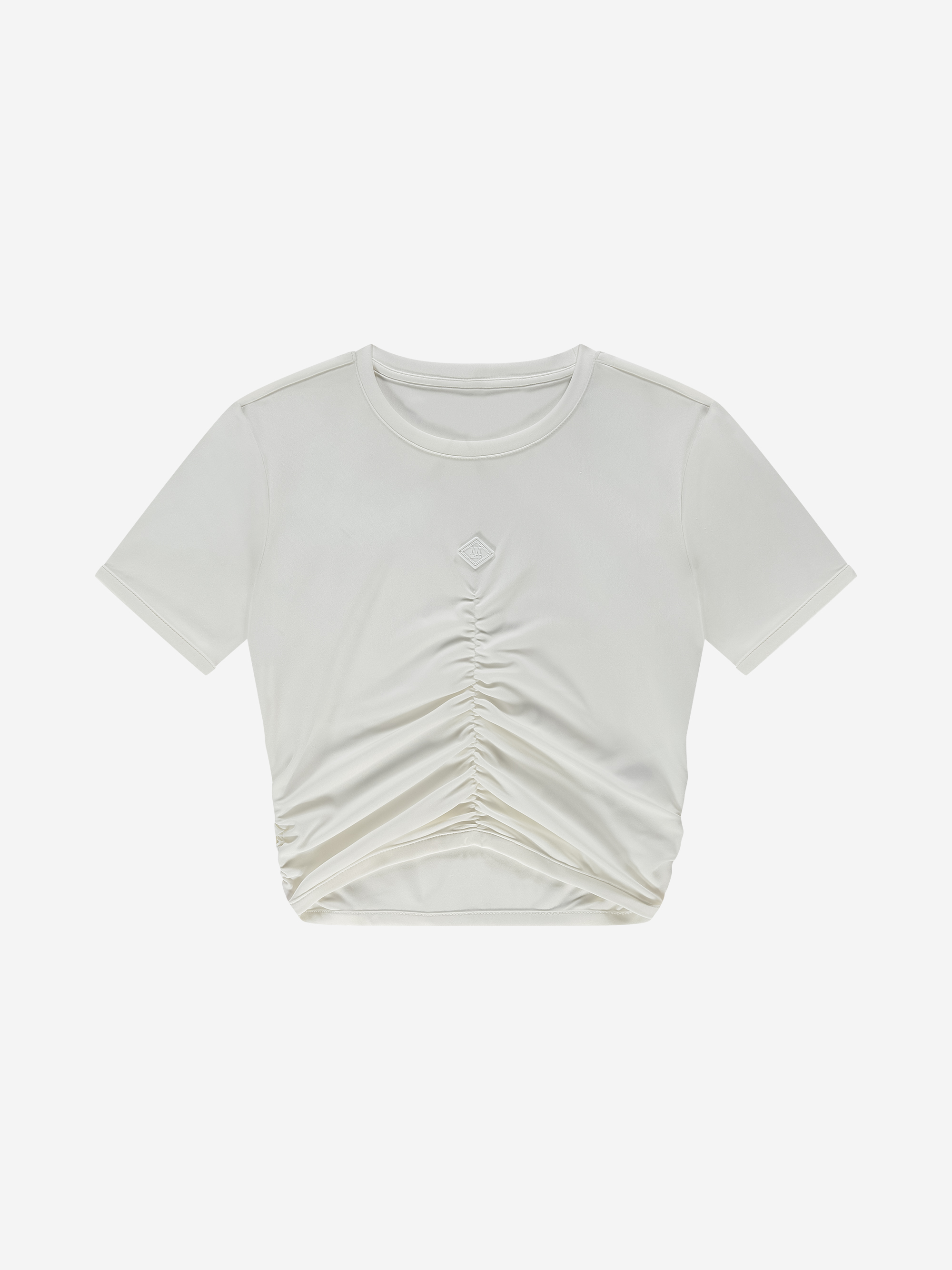 Cropped T-shirt with draped detail