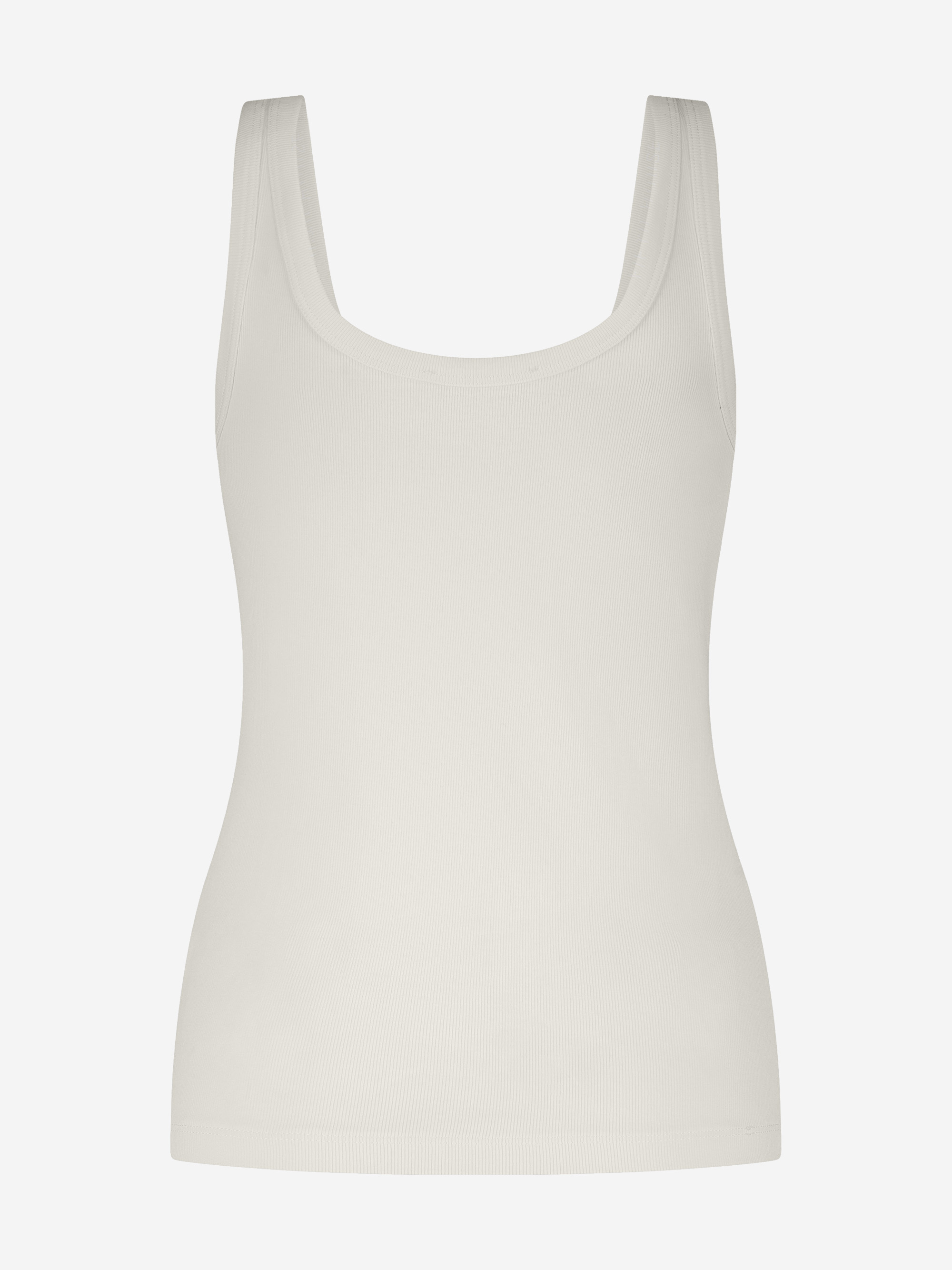 Ribbed tank top with FH logo at the neck