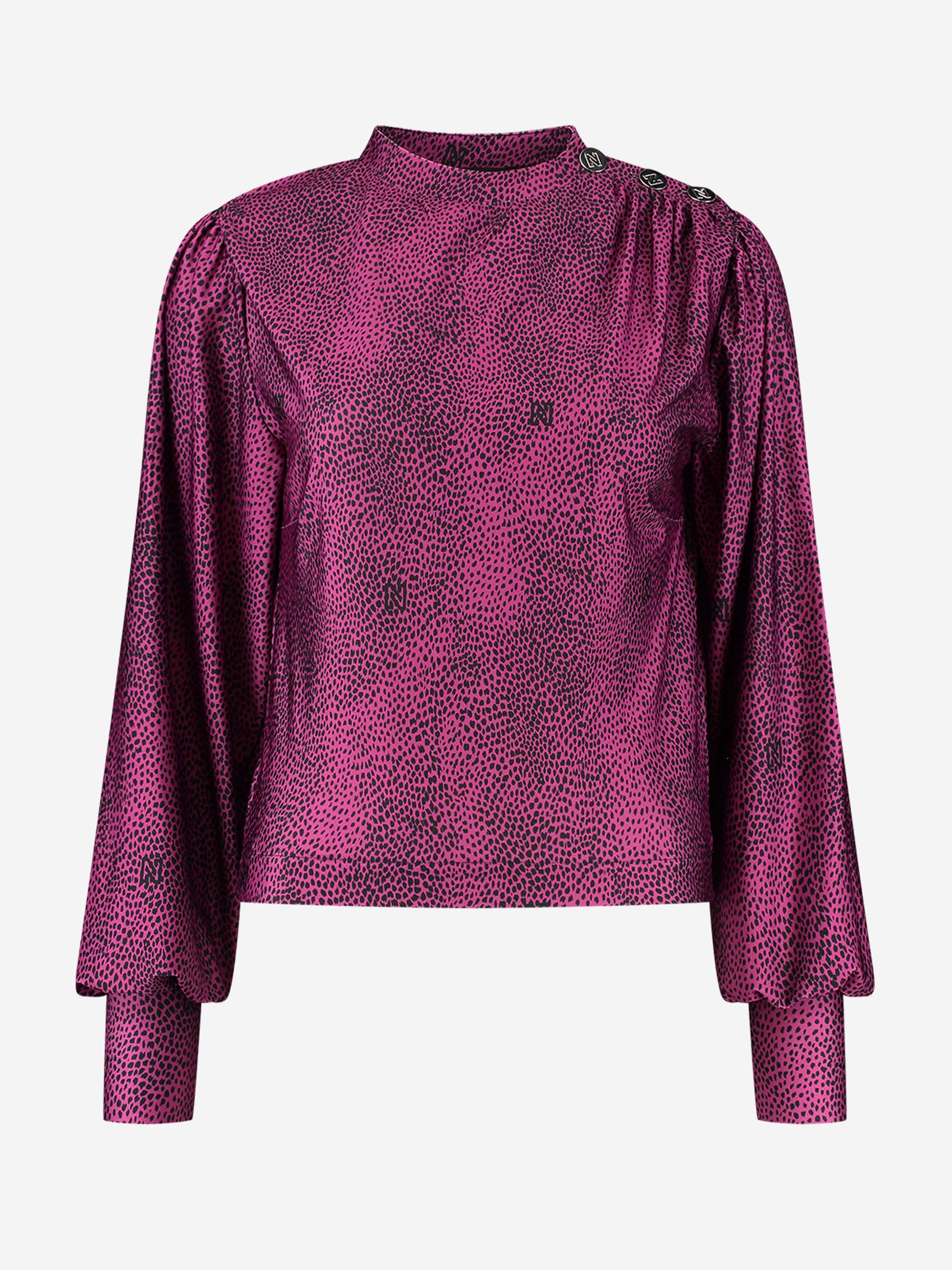 Button Stretch Top Dots