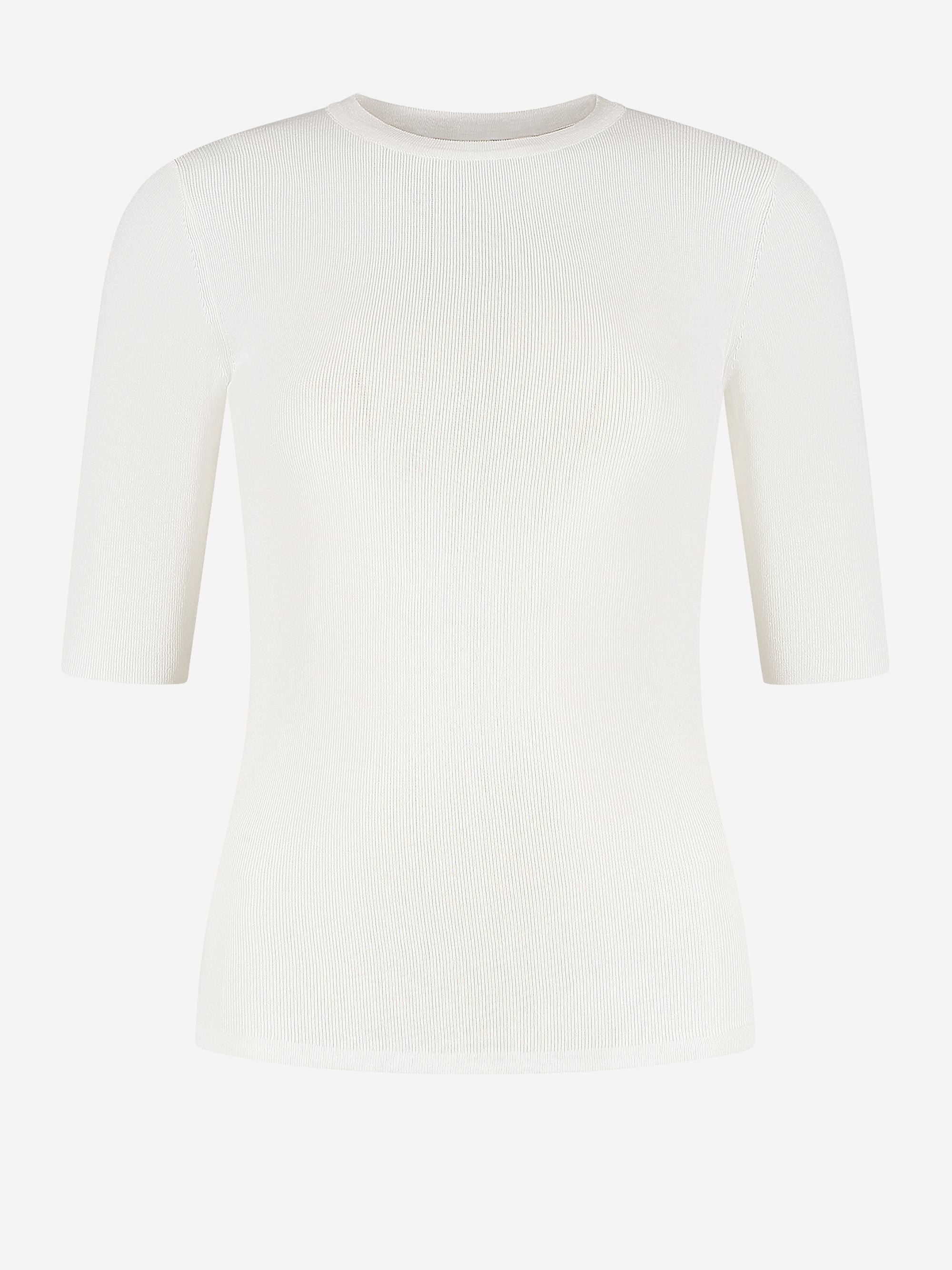 Fitted top with three-quarter sleeves