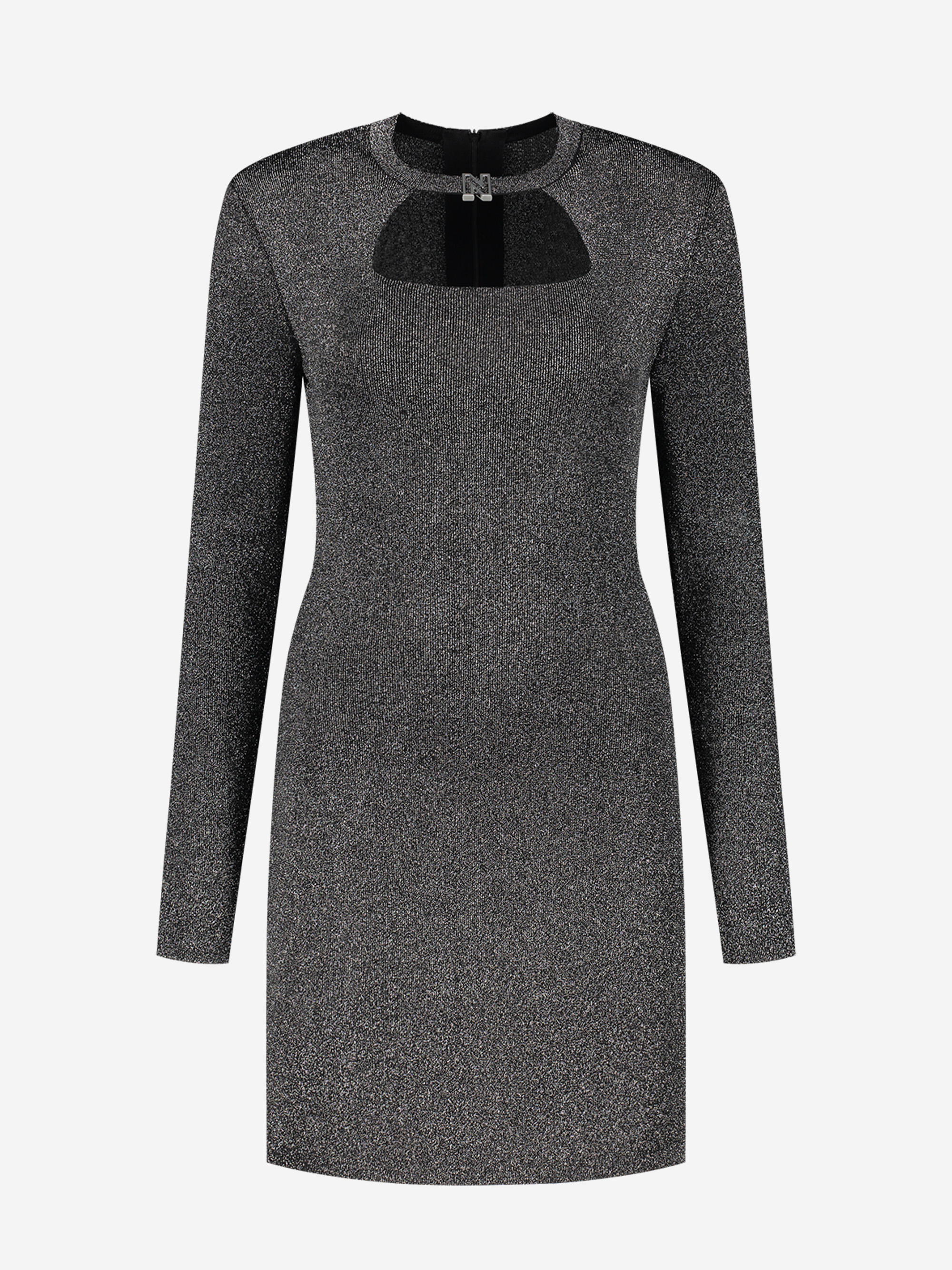 Lurex dress with N slide