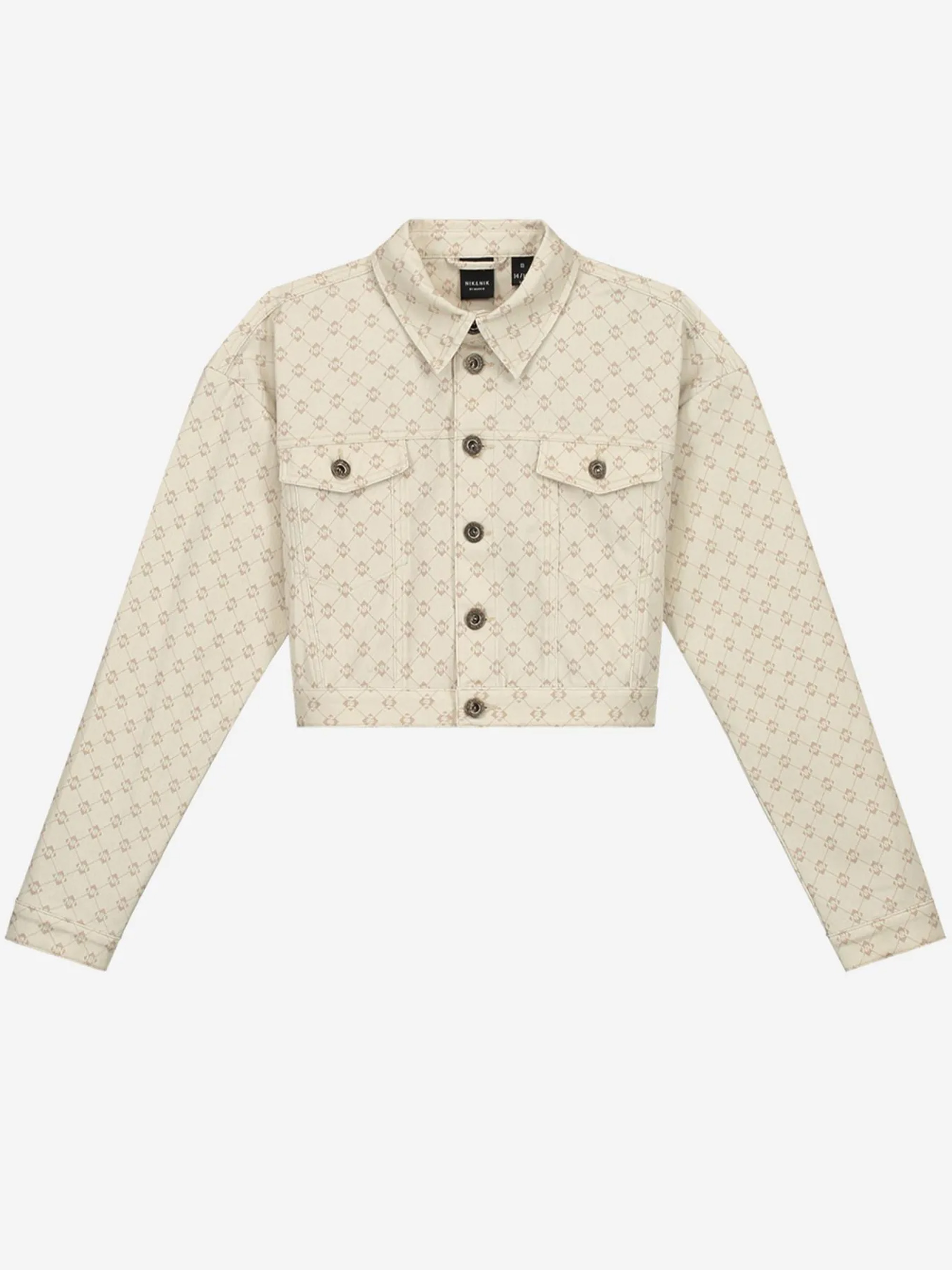 Cropped jacket with logo print