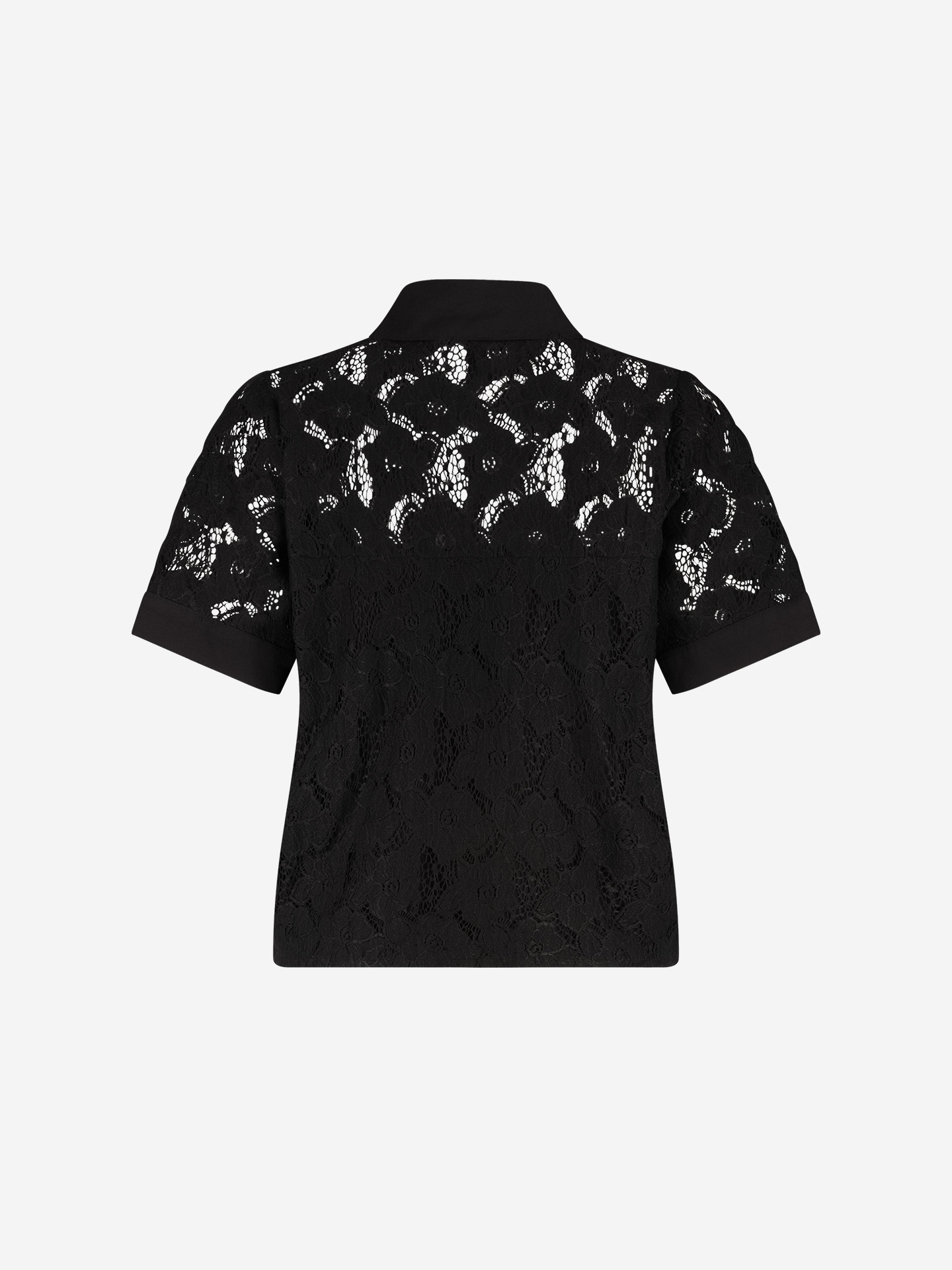 Opengebreide blouse met bloemenpatroon