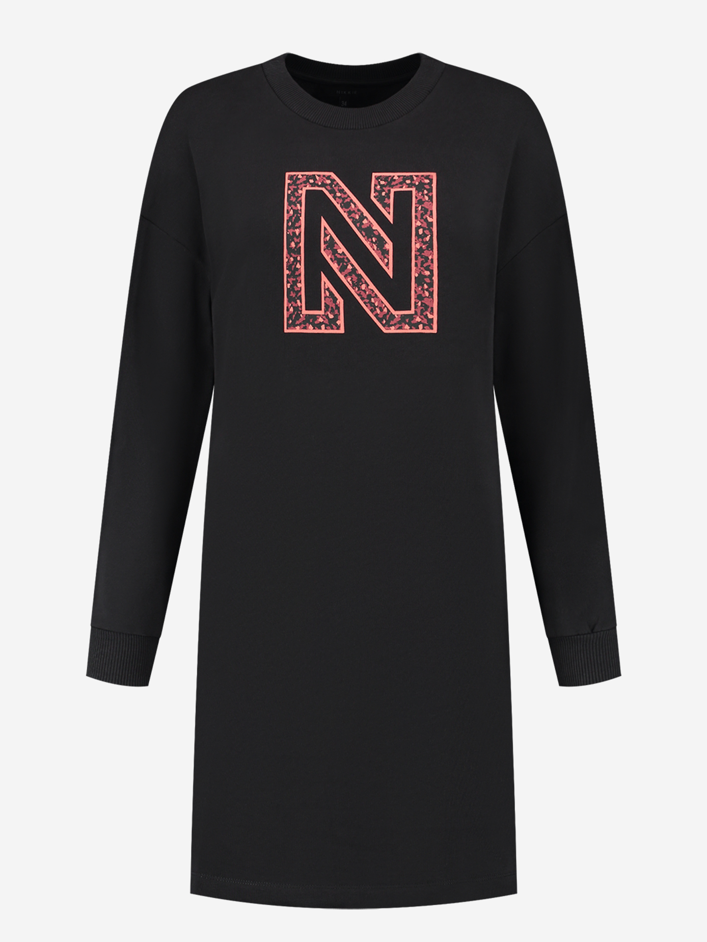 N Print Sweat Dress